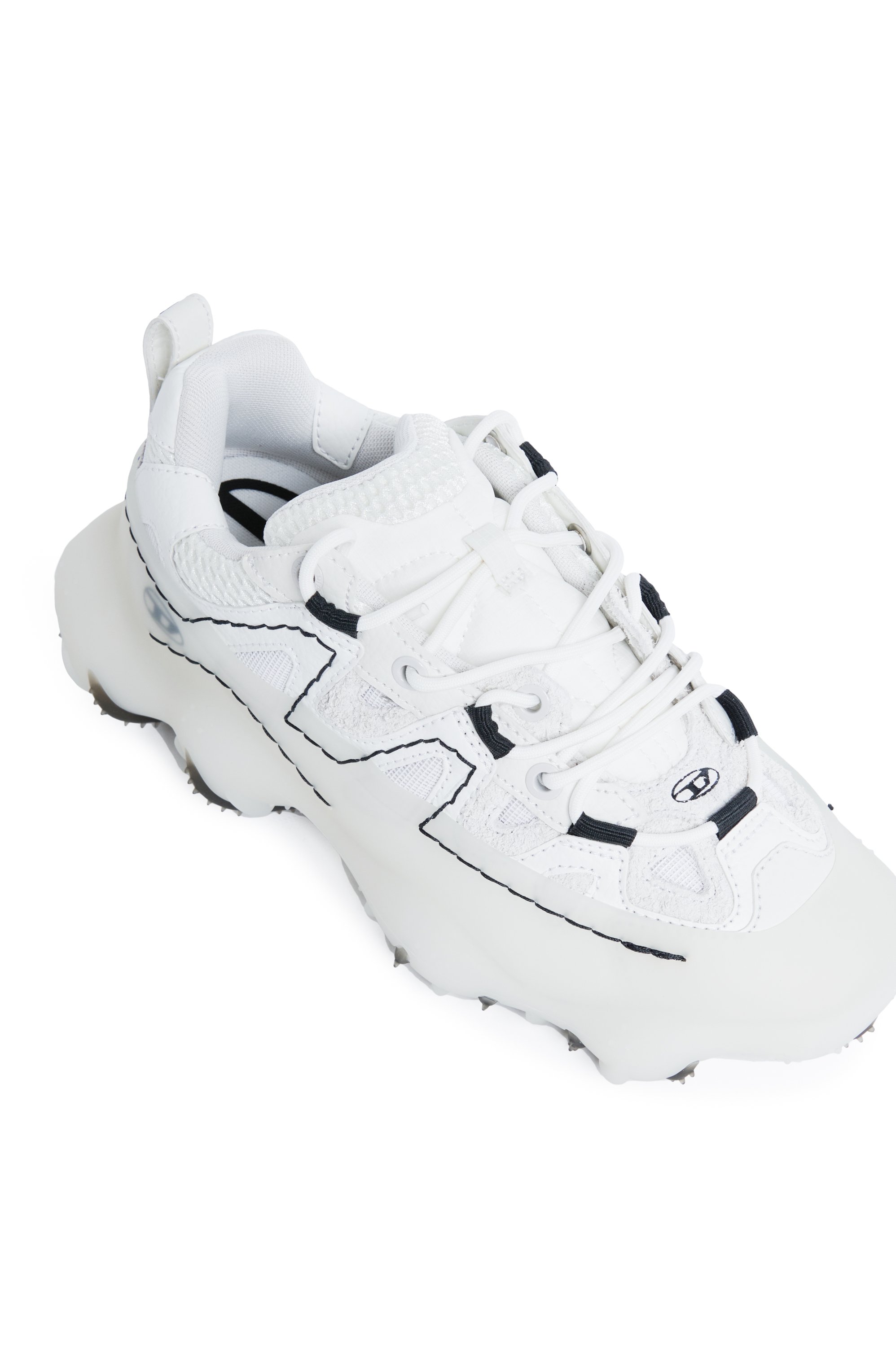 Diesel - S-PROTOTYPE P1, Sneaker in mesh, pelle e tessuto ripstop Unisex in Bianco - 5