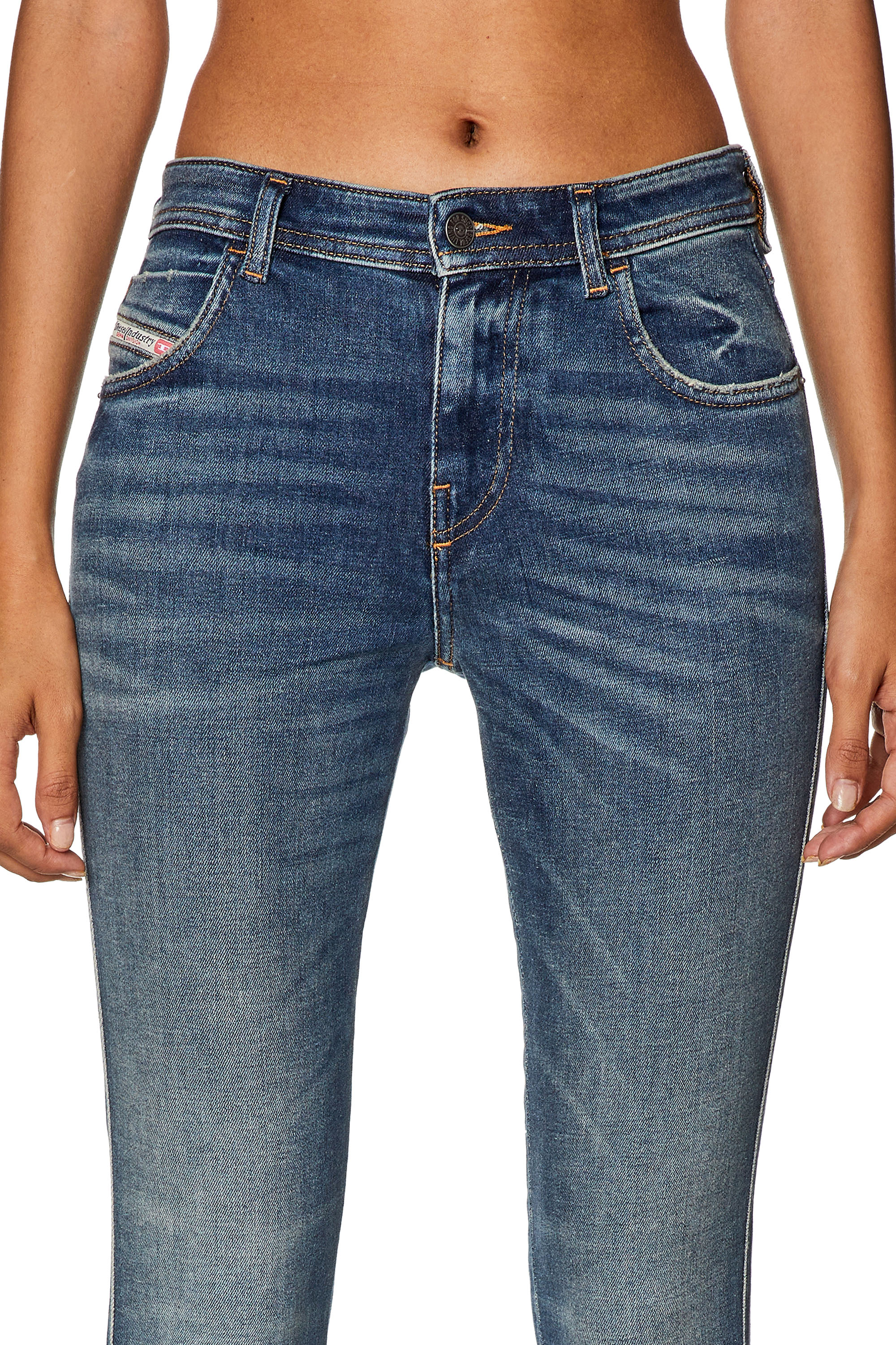 Diesel - Skinny Jeans 2015 Babhila 09G71, Blu Scuro - Image 4