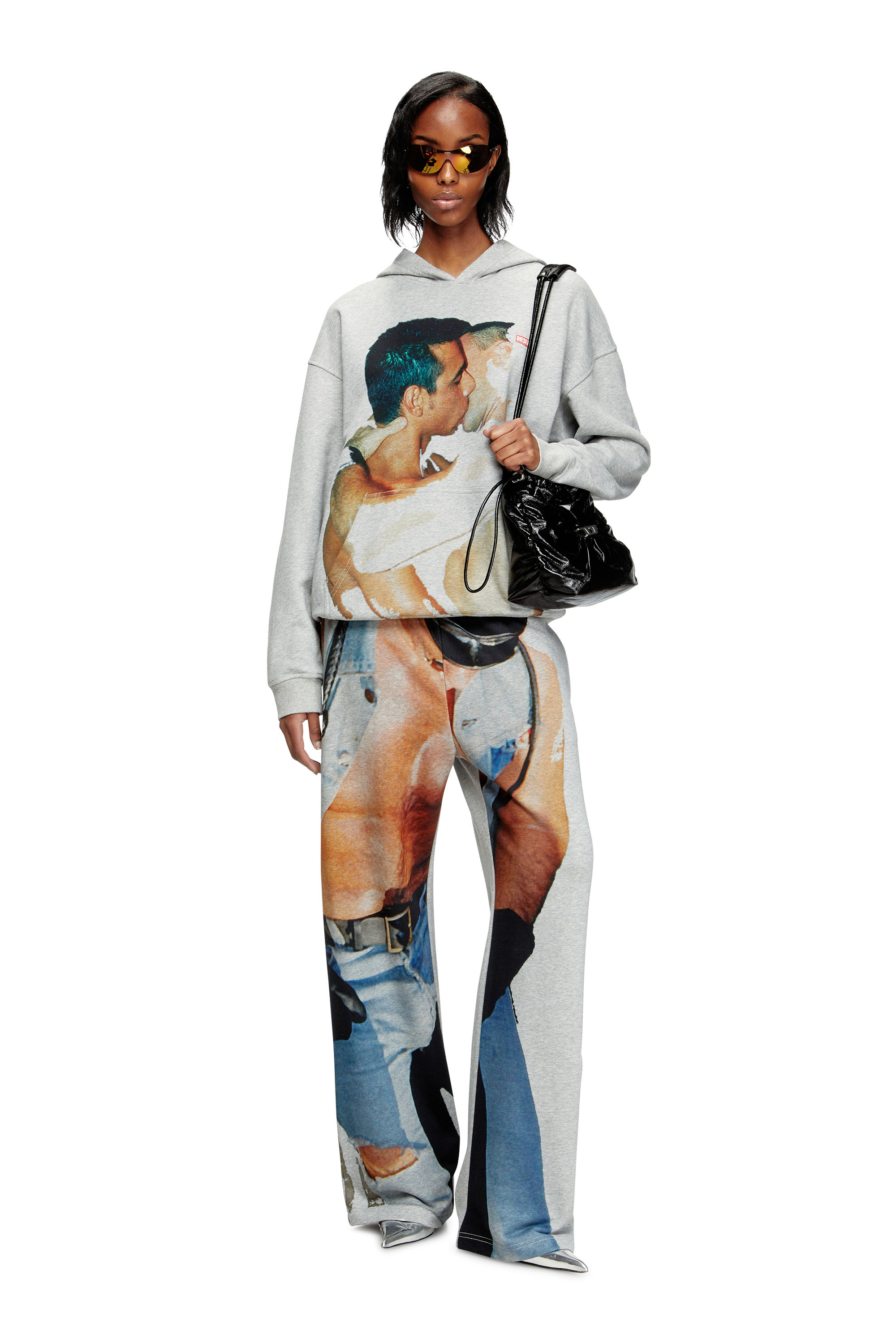 Diesel - PR-S-BOXT-HOOD-TOM25, Hoodie con stampa grafica Unisex in Grigio - 6