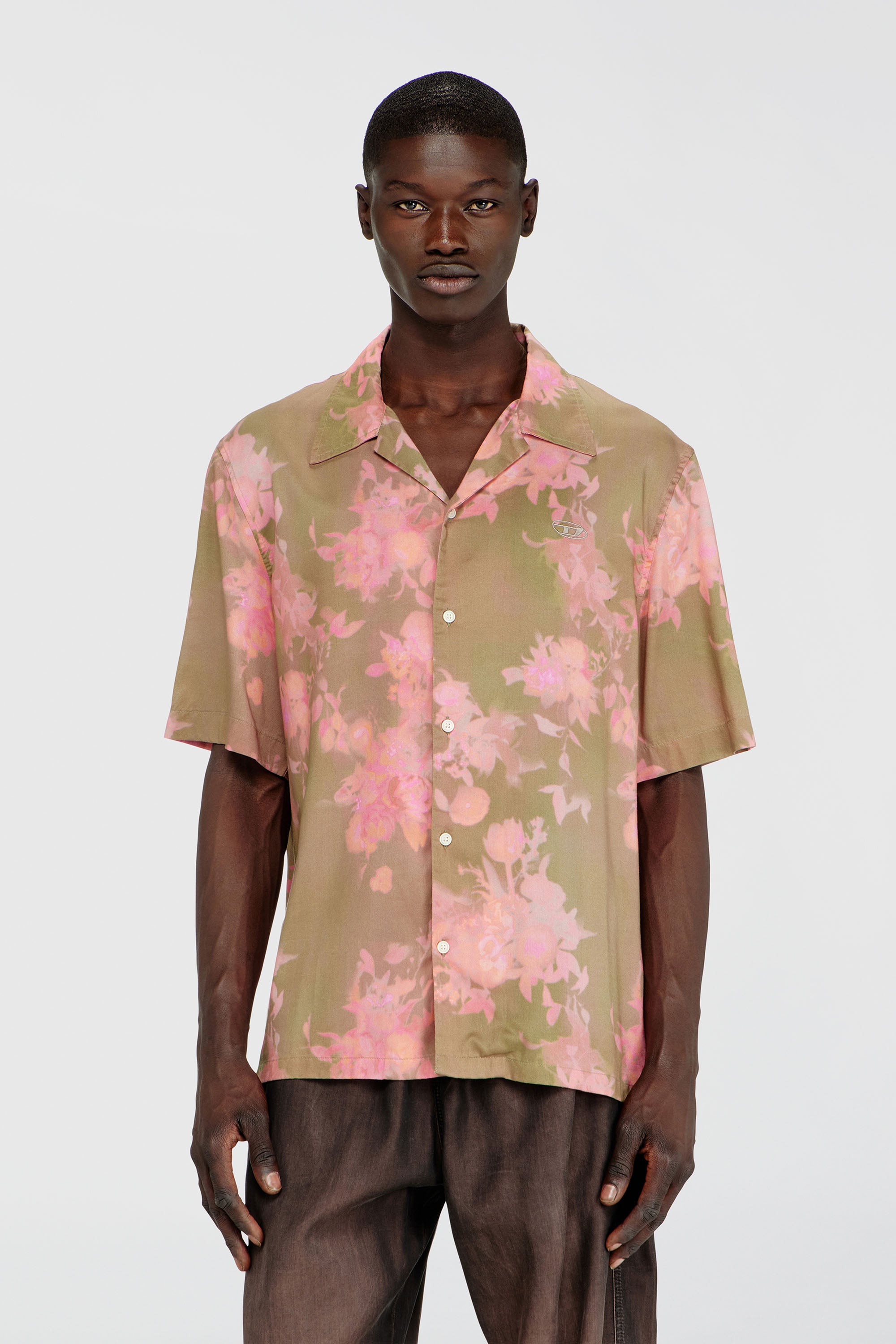 Diesel - S-BRAD-QMCE, Camicia in lyocell con stampa floreale all-over Uomo in Multicolor - 3