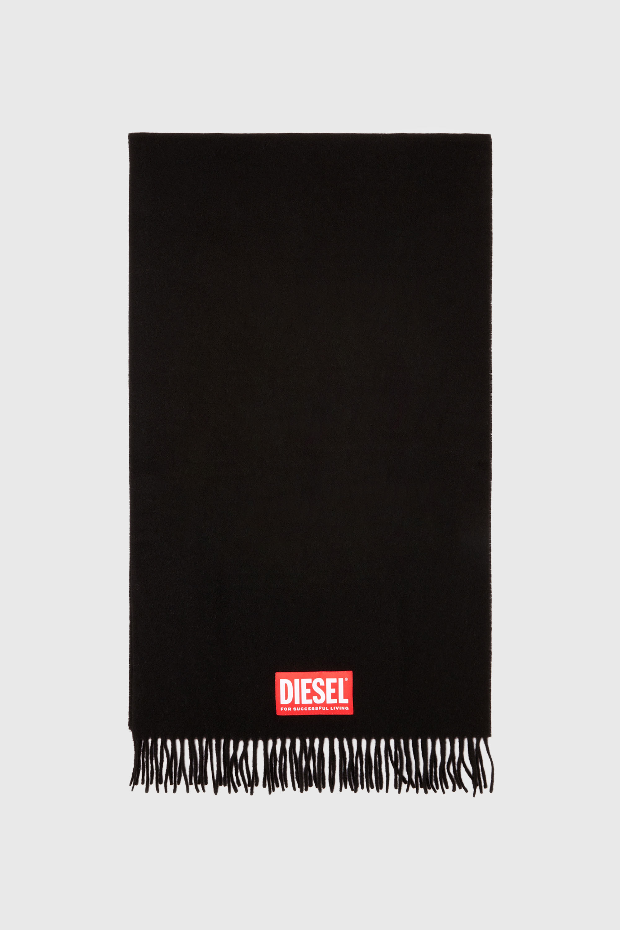 Diesel - S-IMON, Sciarpa in misto lana Uomo in Nero - 1