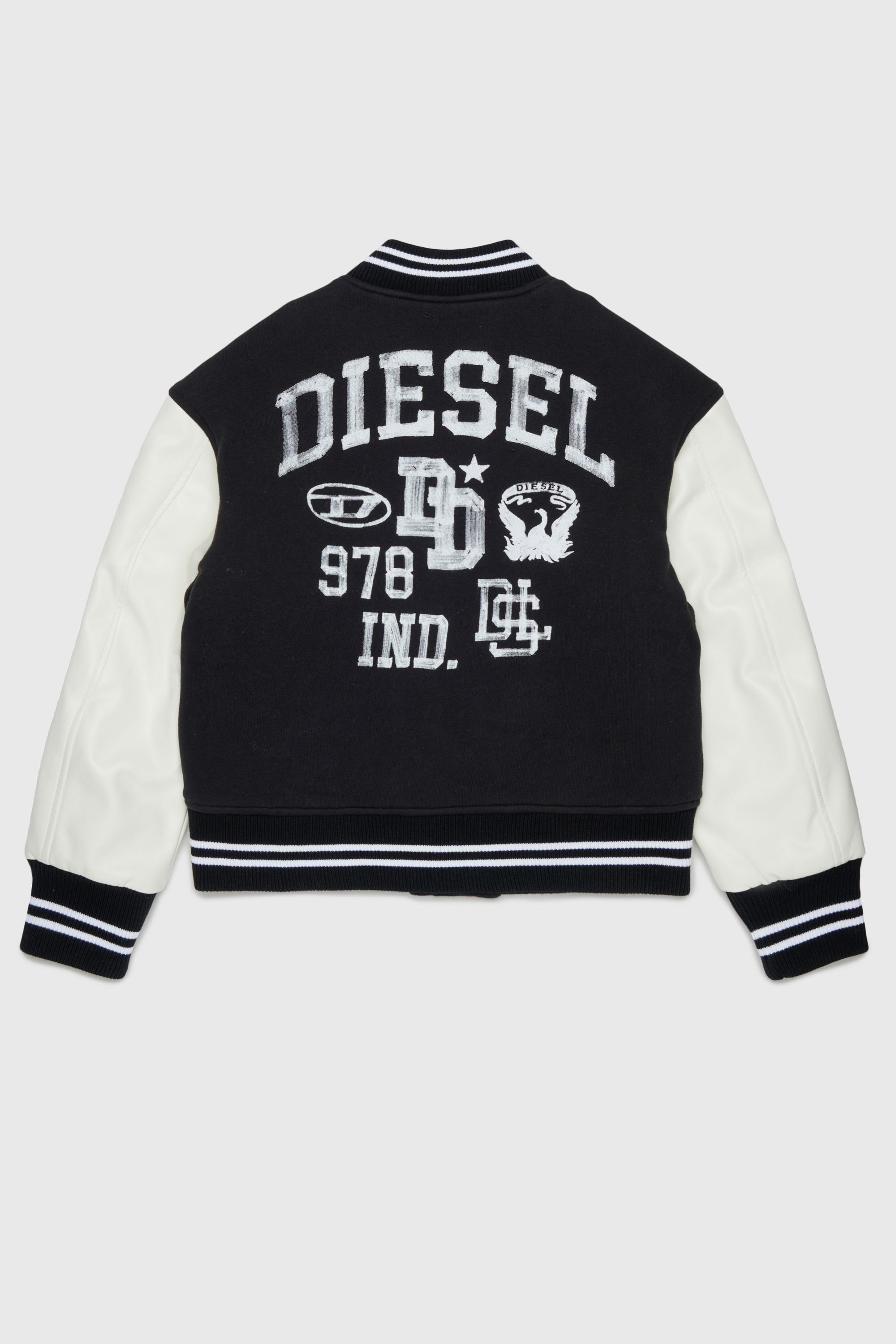 Diesel - JBAND, Giacca varsity colour-block Uomo in Nero - 2