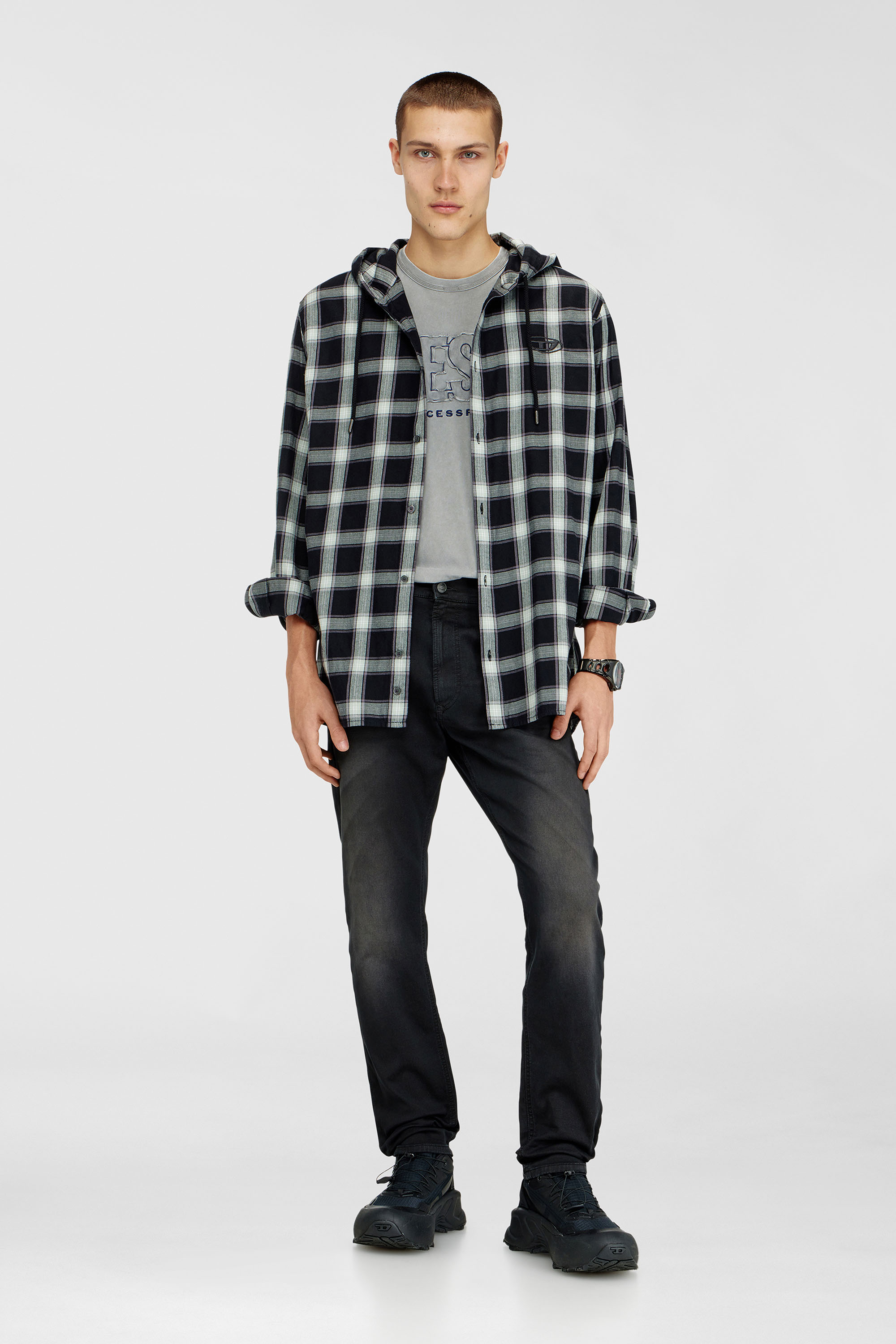 Diesel - Regular 2032 D-Krooley-BW Joggjeans&reg; 0670M Uomo, Nero - Image 2