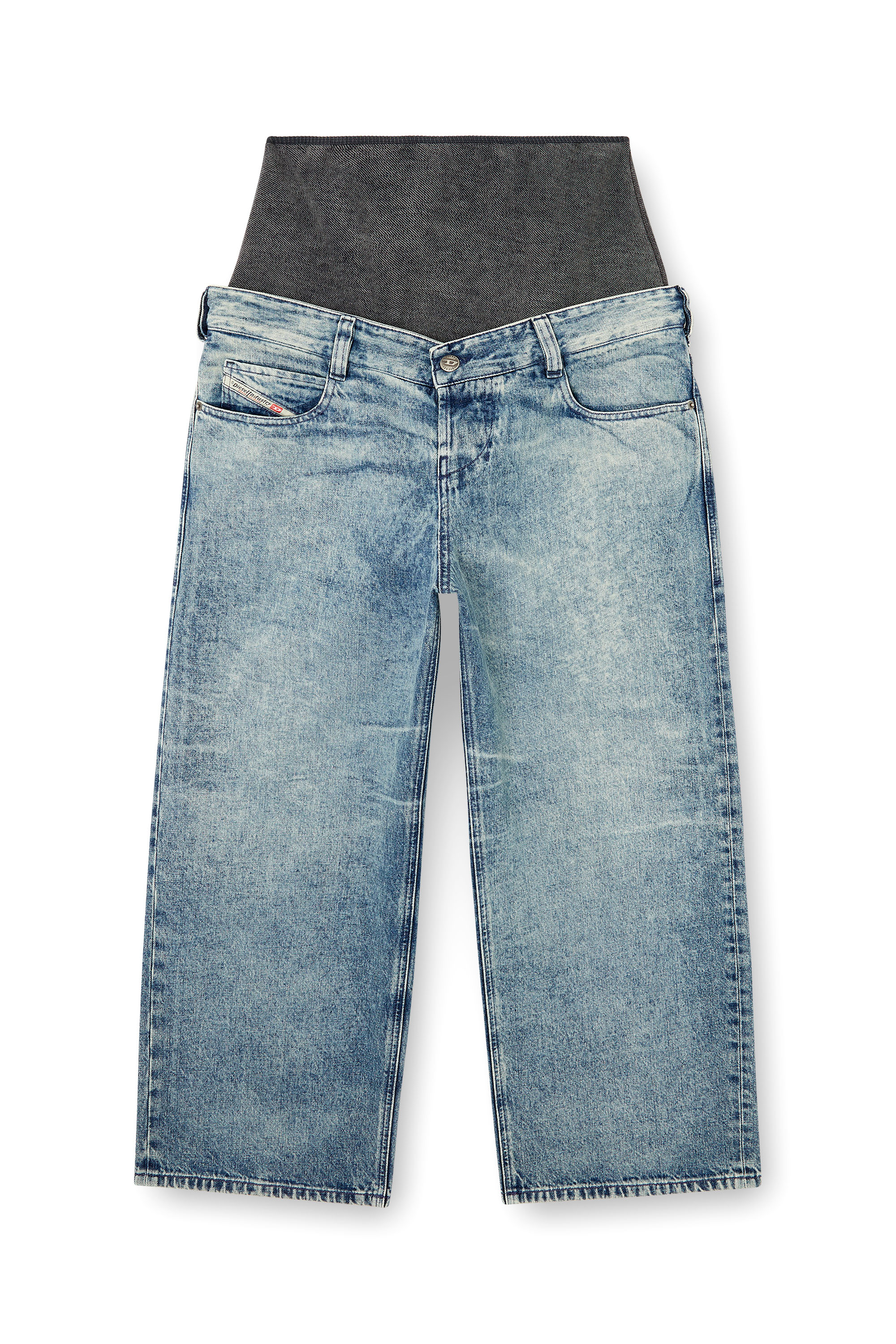 Diesel - Relaxed Jeans D-Eni 09N97 Uomo, Blu medio - Image 3