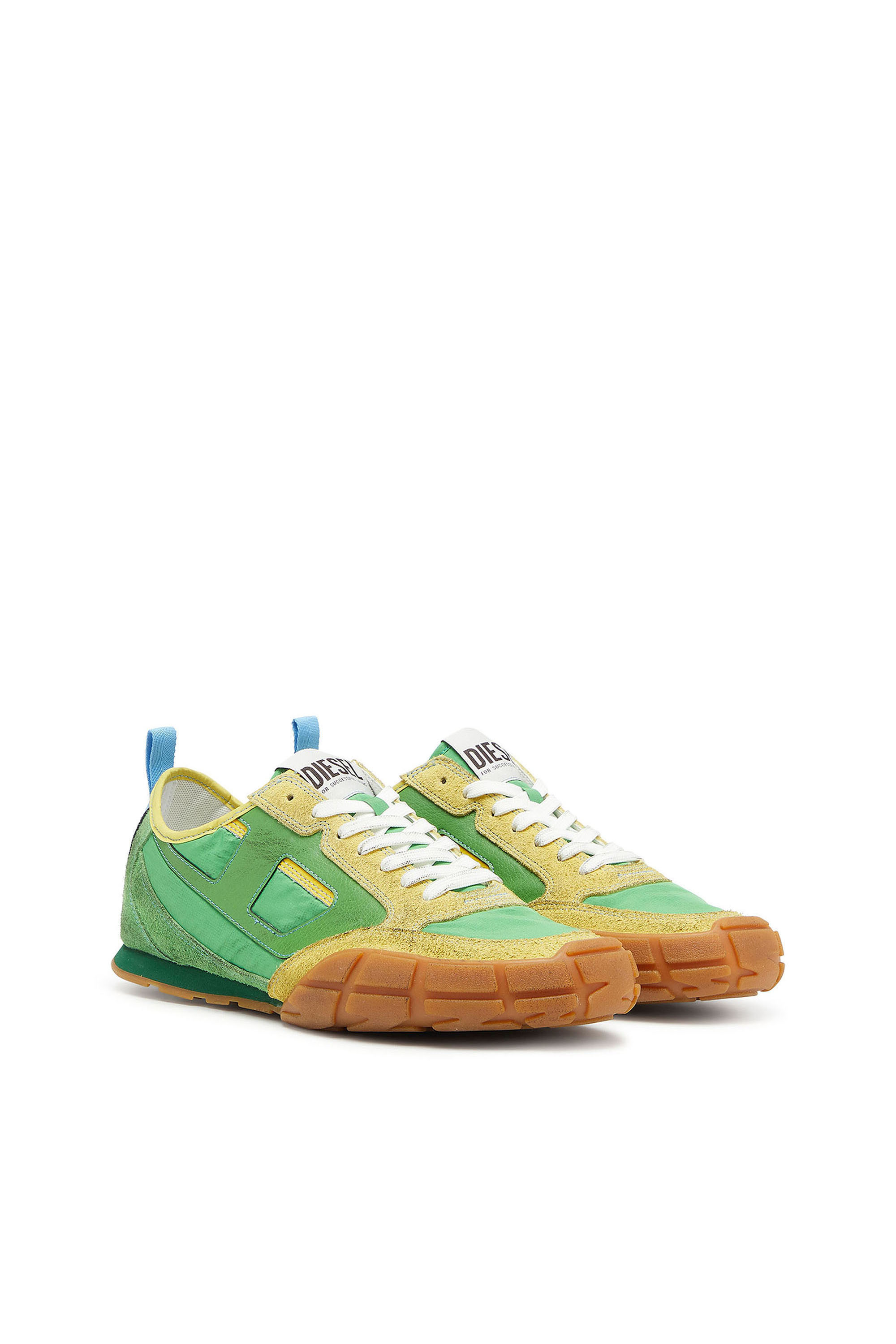Diesel - S-PAGODHA LOW, S-Pagodha - Sneakers in pelle e nylon Uomo in Verde - 2