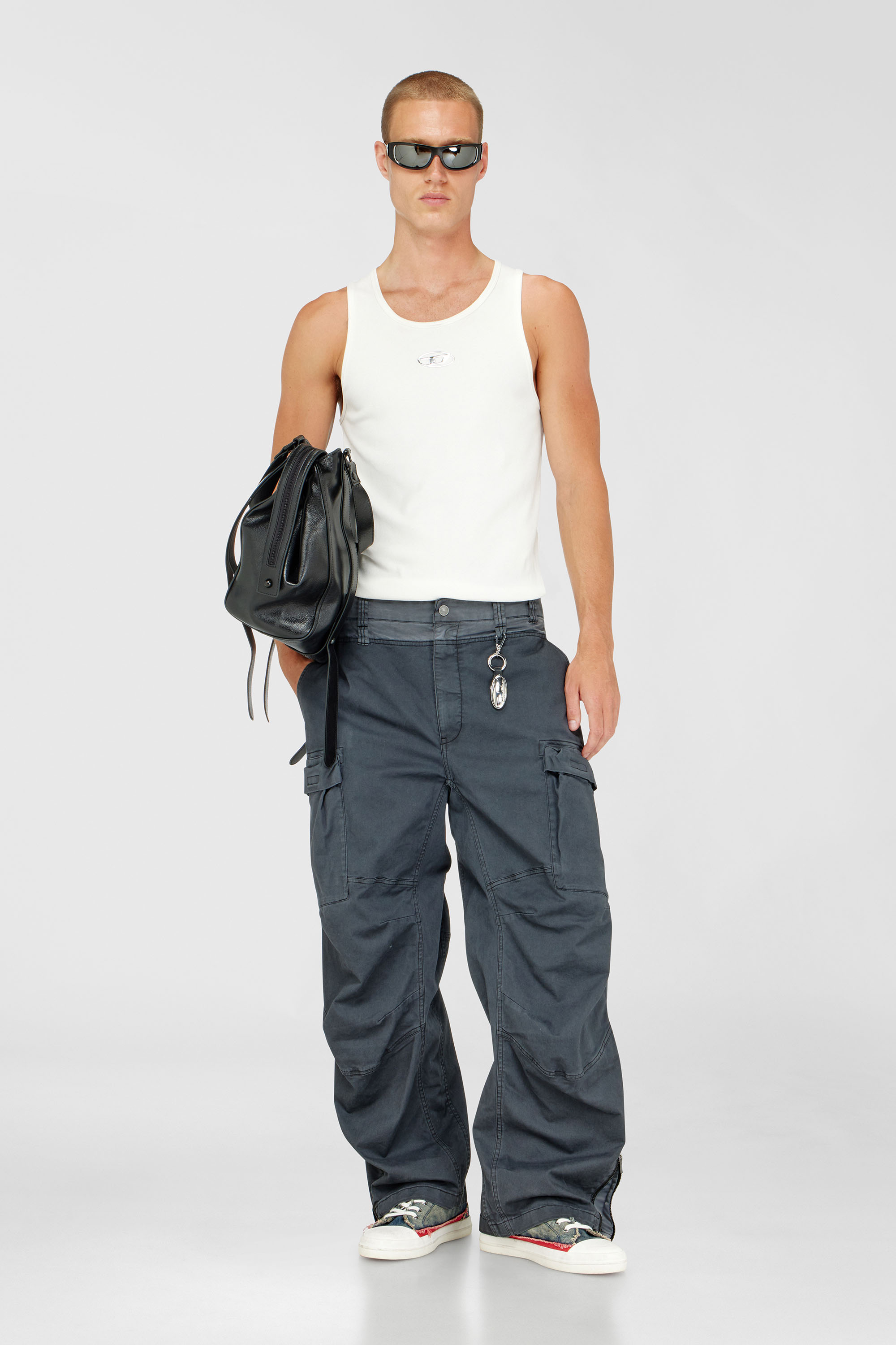 Diesel - T-LIFTY-IOD, Canotta in cotone con logo Uomo in Bianco - 1