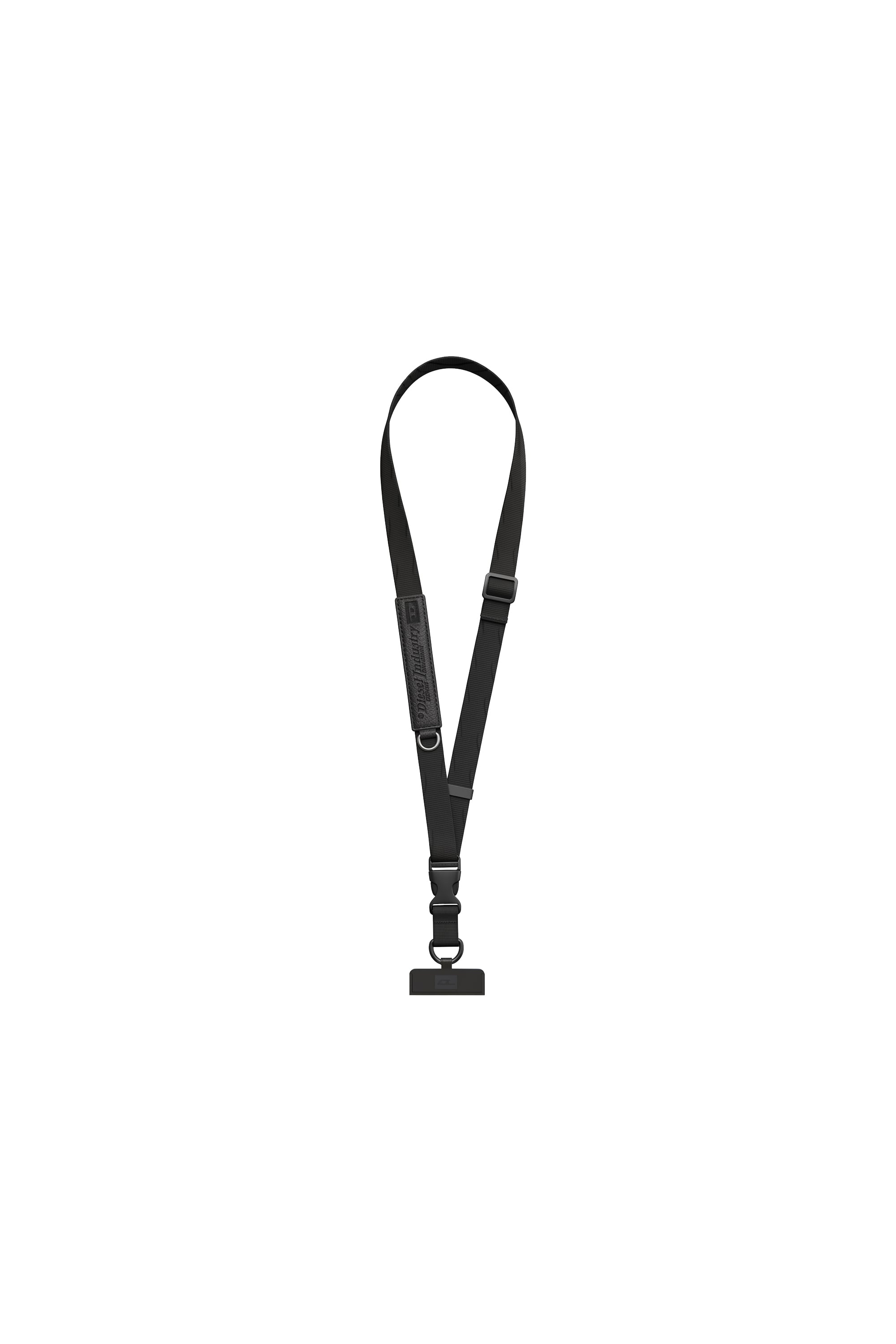 Diesel - 60658 UNIVERSAL STRAP, Tracolla a collana Flag D per smartphone Unisex in Nero - 1