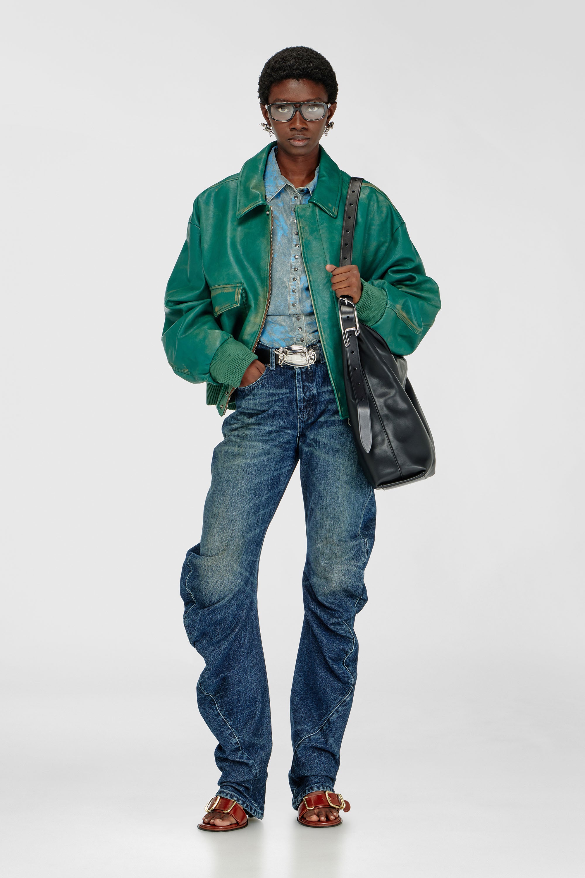 Diesel - Regular Jeans D-Twisty 007FZ Donna, Blu Scuro - Image 1
