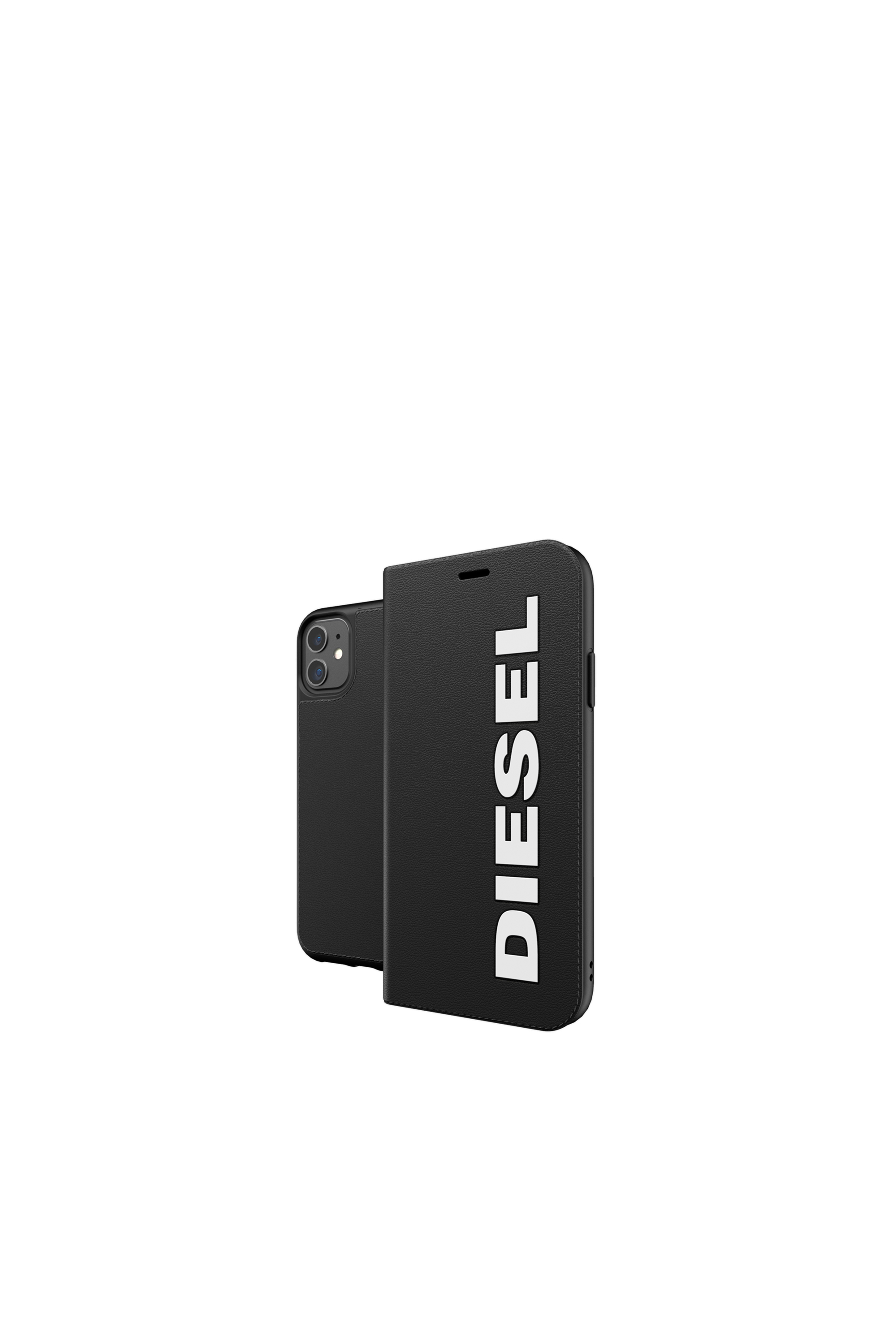 Diesel - 41973 BOOKLET CASE, Custodia a portafoglio per iPhone 11 Unisex in Nero - 1