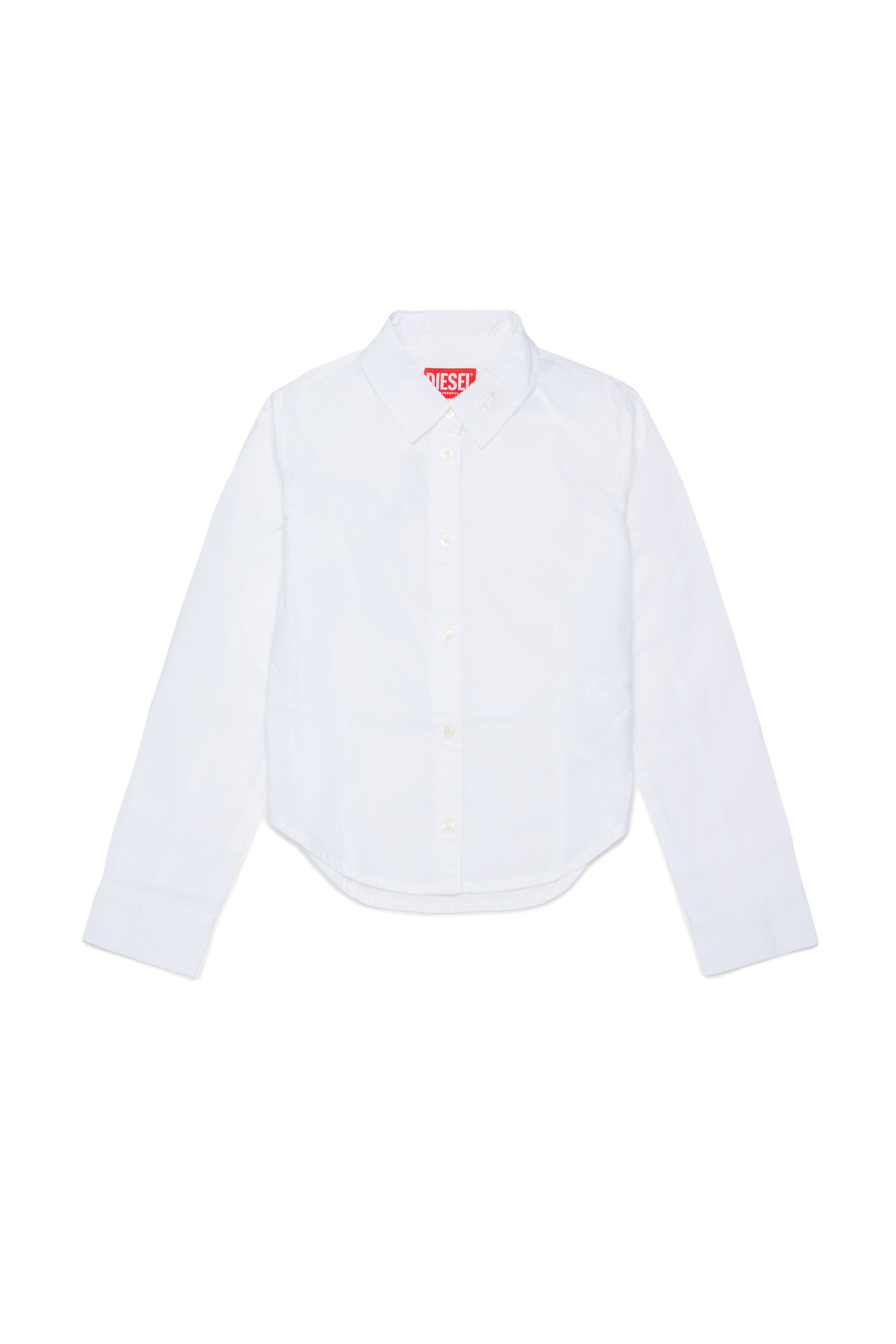 Diesel - CLAIRE, Camicia in cotone con collo Oval D Donna in Bianco - 1