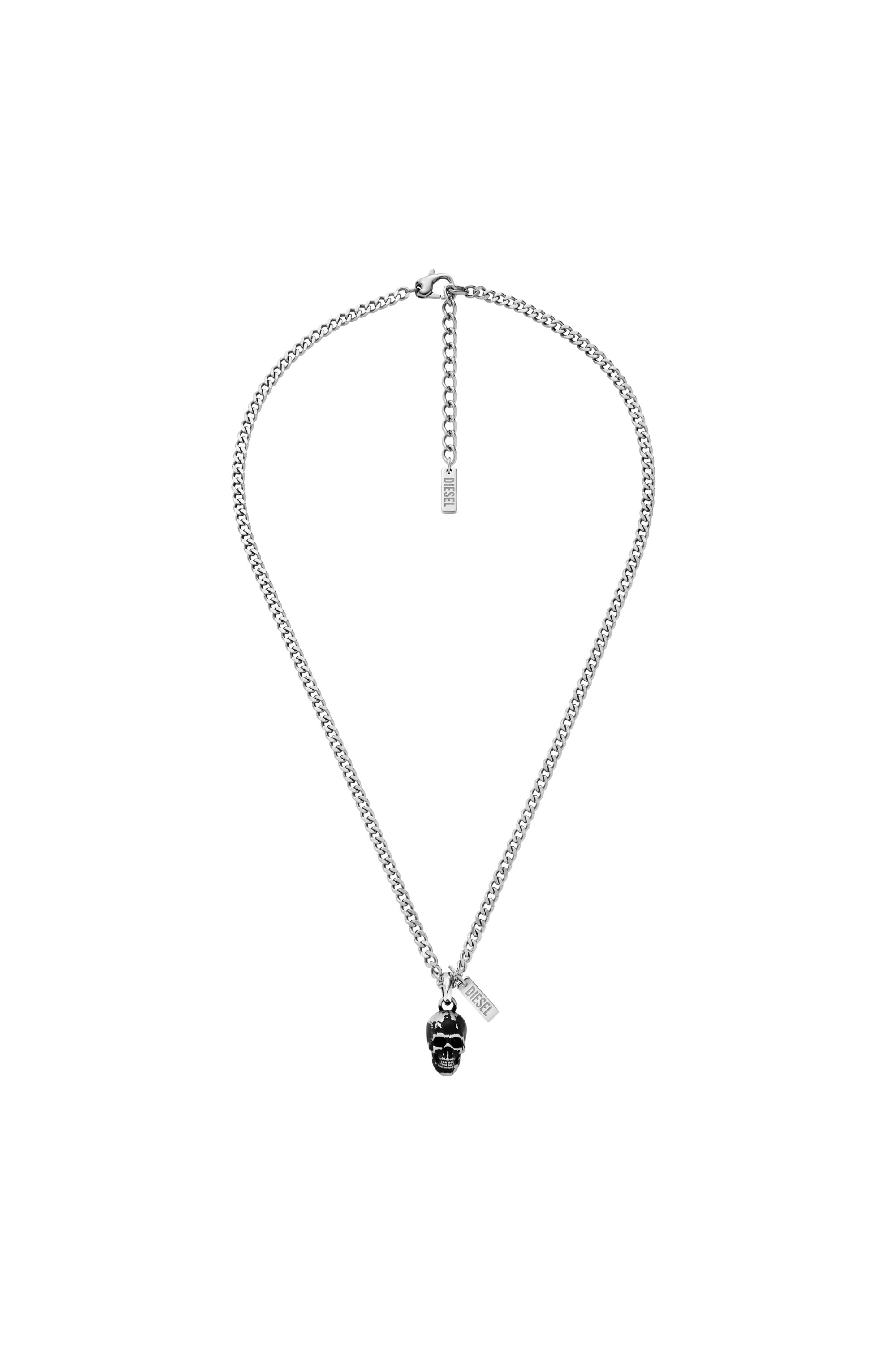 Diesel - DX1581040 JEWEL, Collana in acciaio inossidabile con ciondolo Unisex in Argento - 1