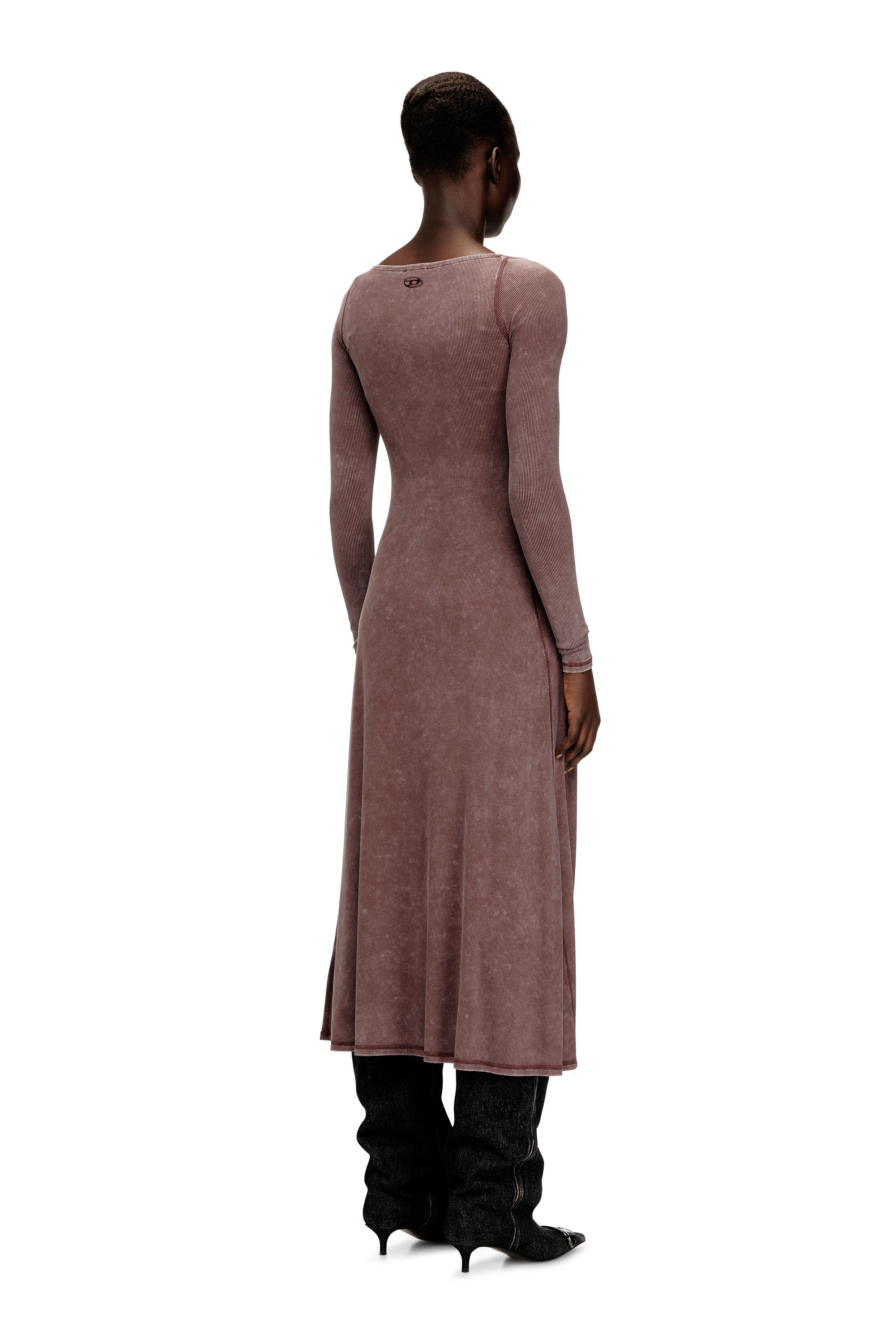 Diesel - D-LEY, Abito midi in jersey a coste sfumato Donna in ToBeDefined - 4