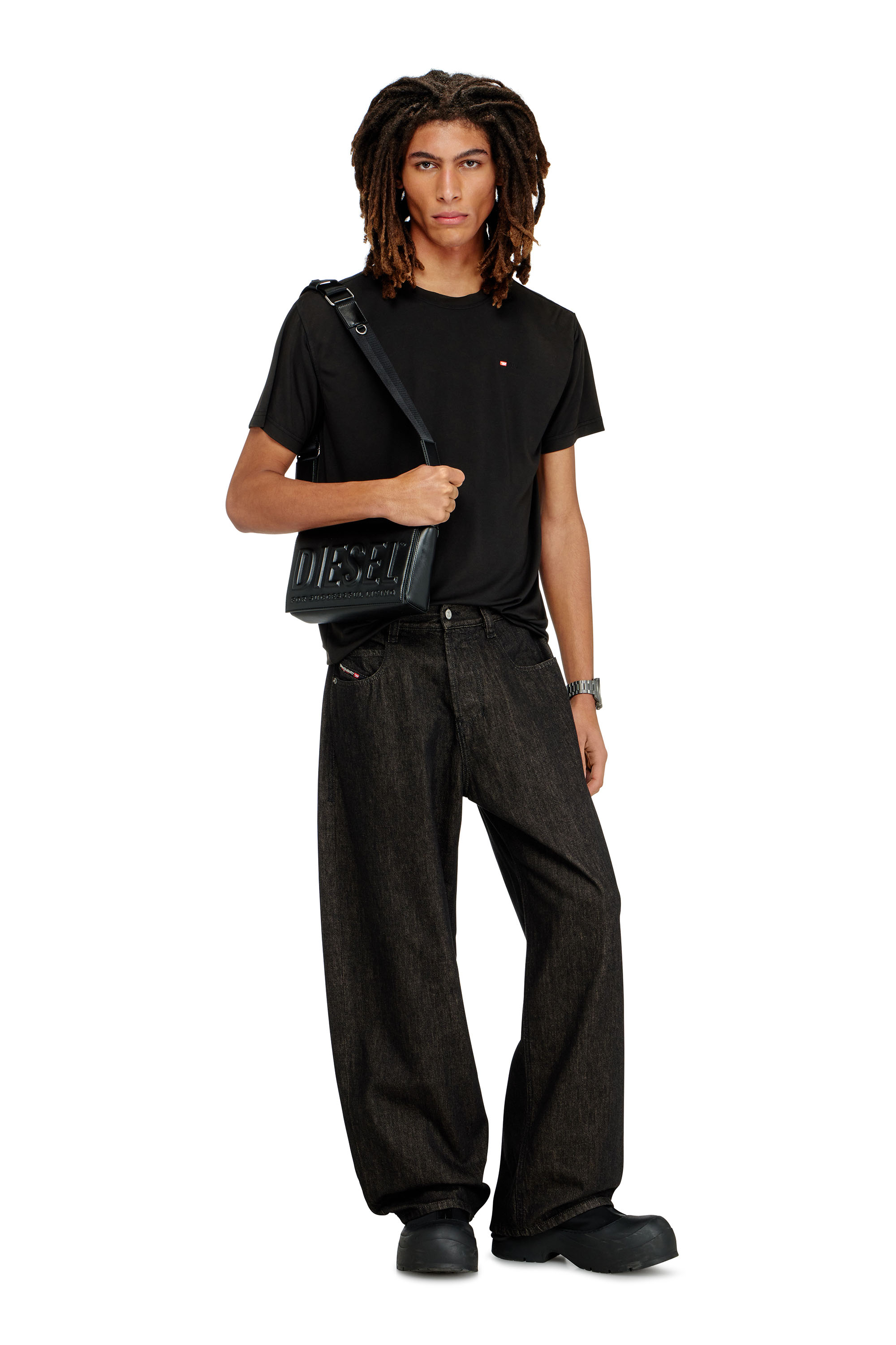 Diesel - DSL 3D CAMERA BAG X, Dsl 3D - Borsa in PU con logo goffrato Unisex in Nero - 2