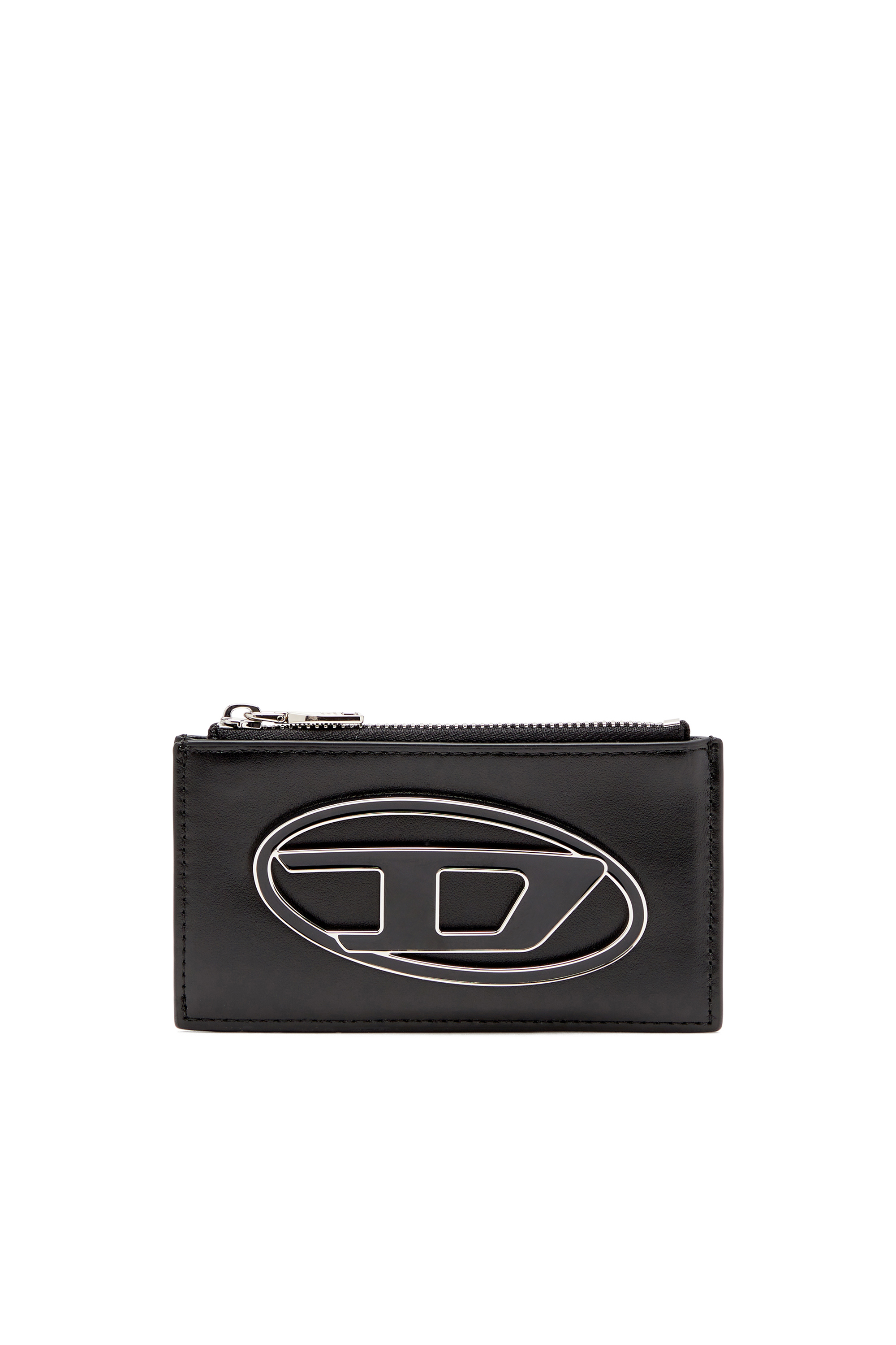 Diesel - 1DR CARD HOLDER III, Portacarte piatto in nappa Donna in Nero - 1