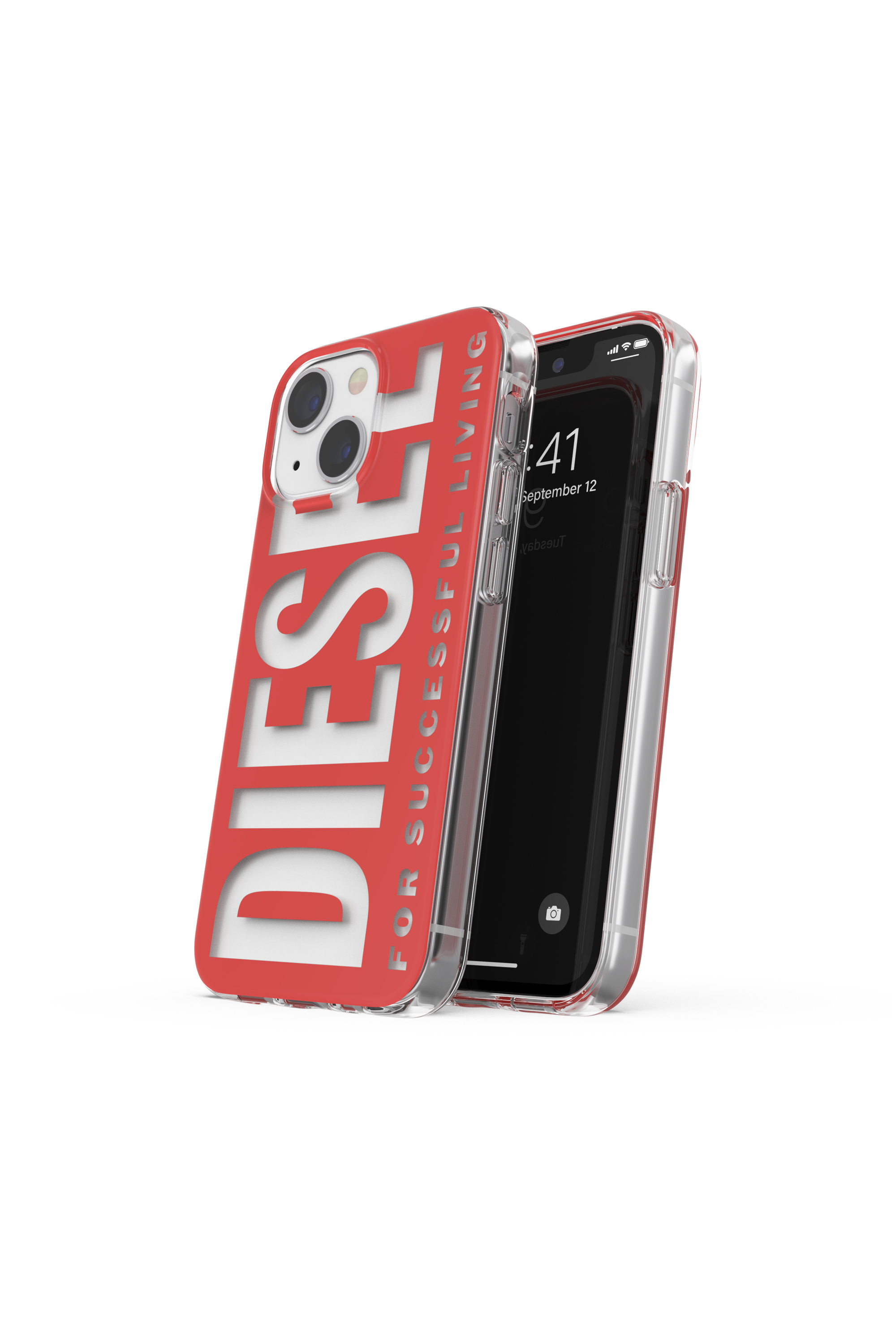 Diesel - 47201 STANDARDASE, Cover translucida in TPU per iPhone 13 mini Unisex in Rosso - 3