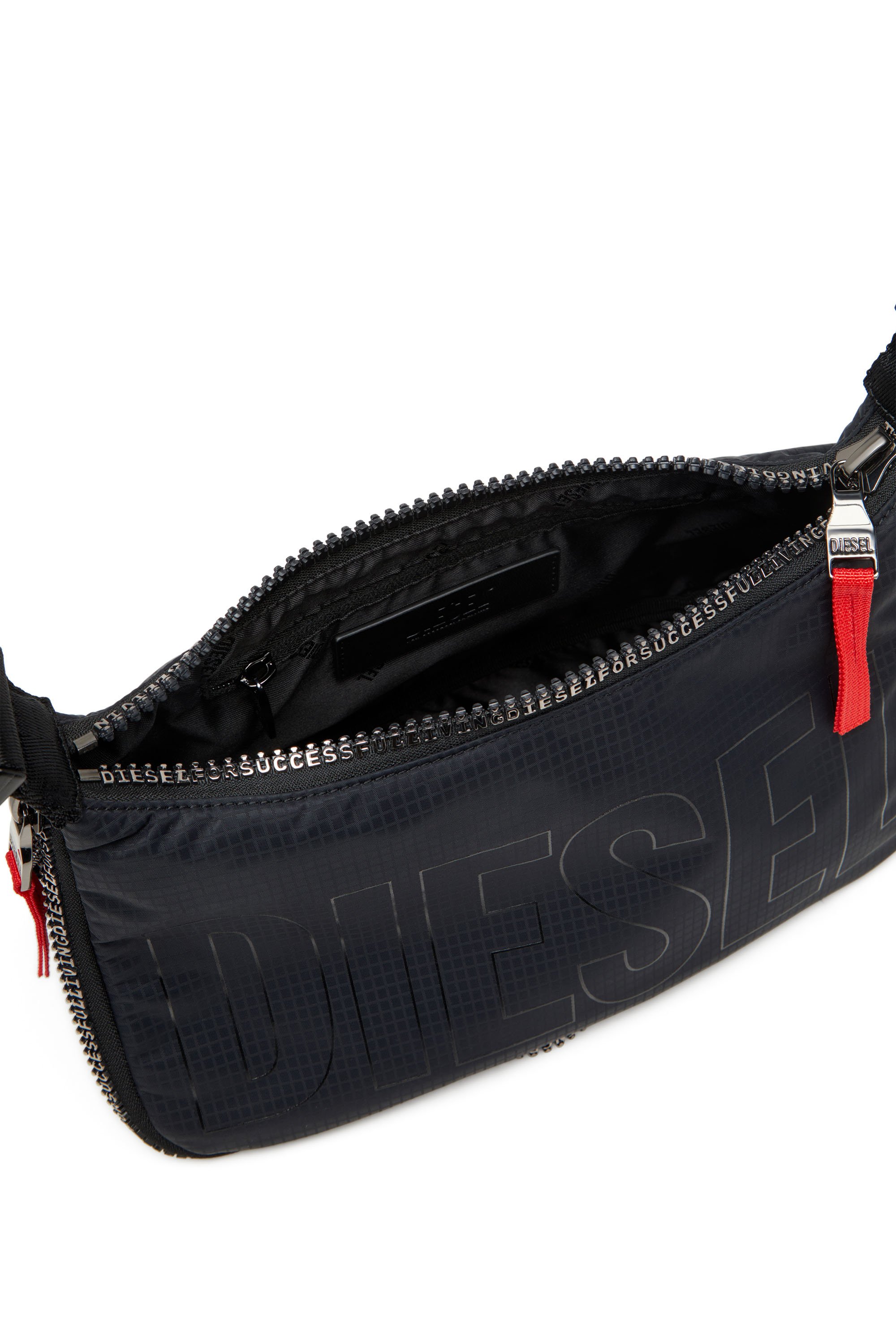 Diesel - ZIP-D SHOULDER BAG X, Unisex's Zip-D X-Expandable utilitarian shoulder bag in Black - 4