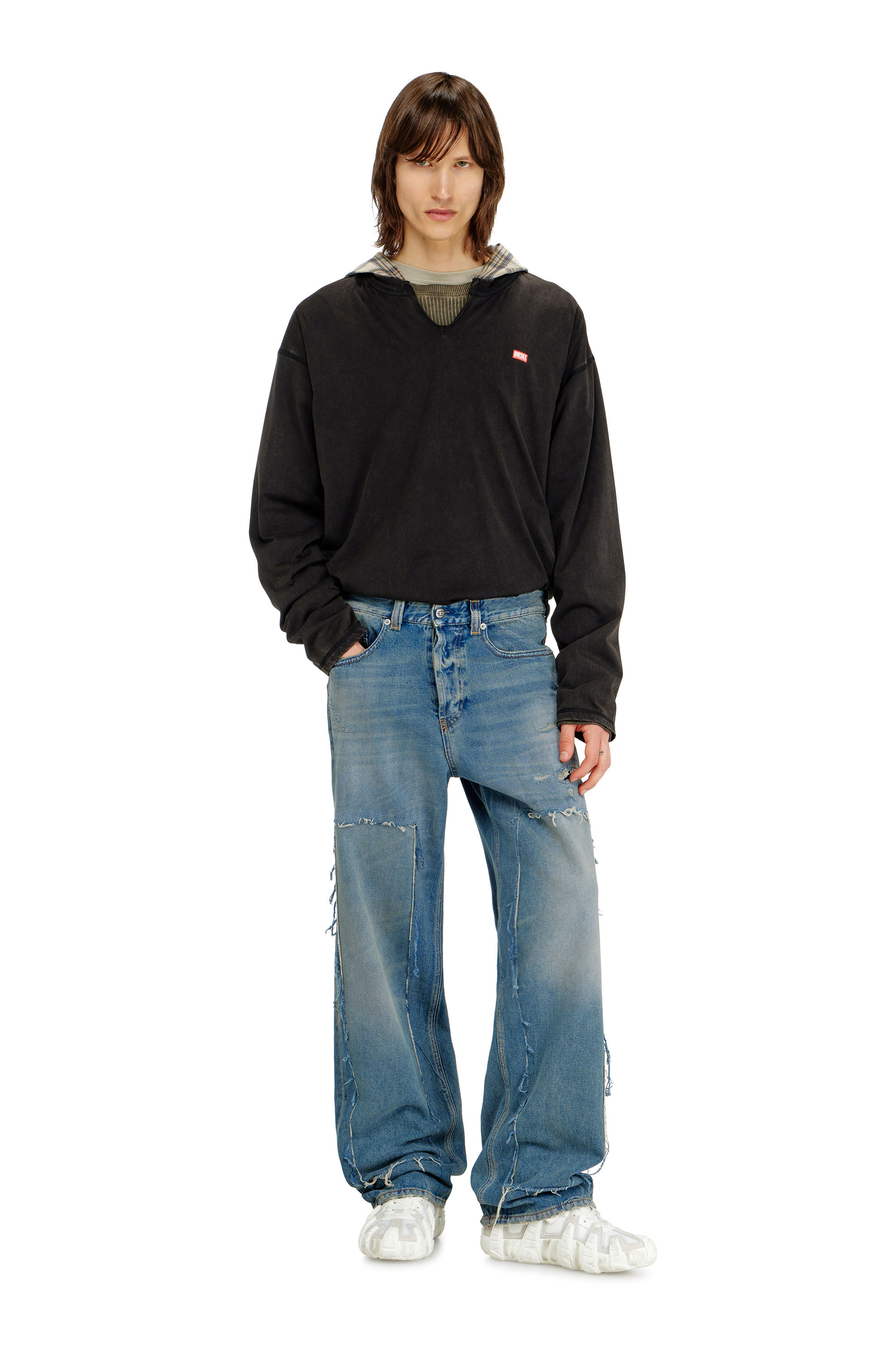 Diesel - Relaxed Jeans 2001 D-Macro 09N27 Uomo, Blu medio - Image 2