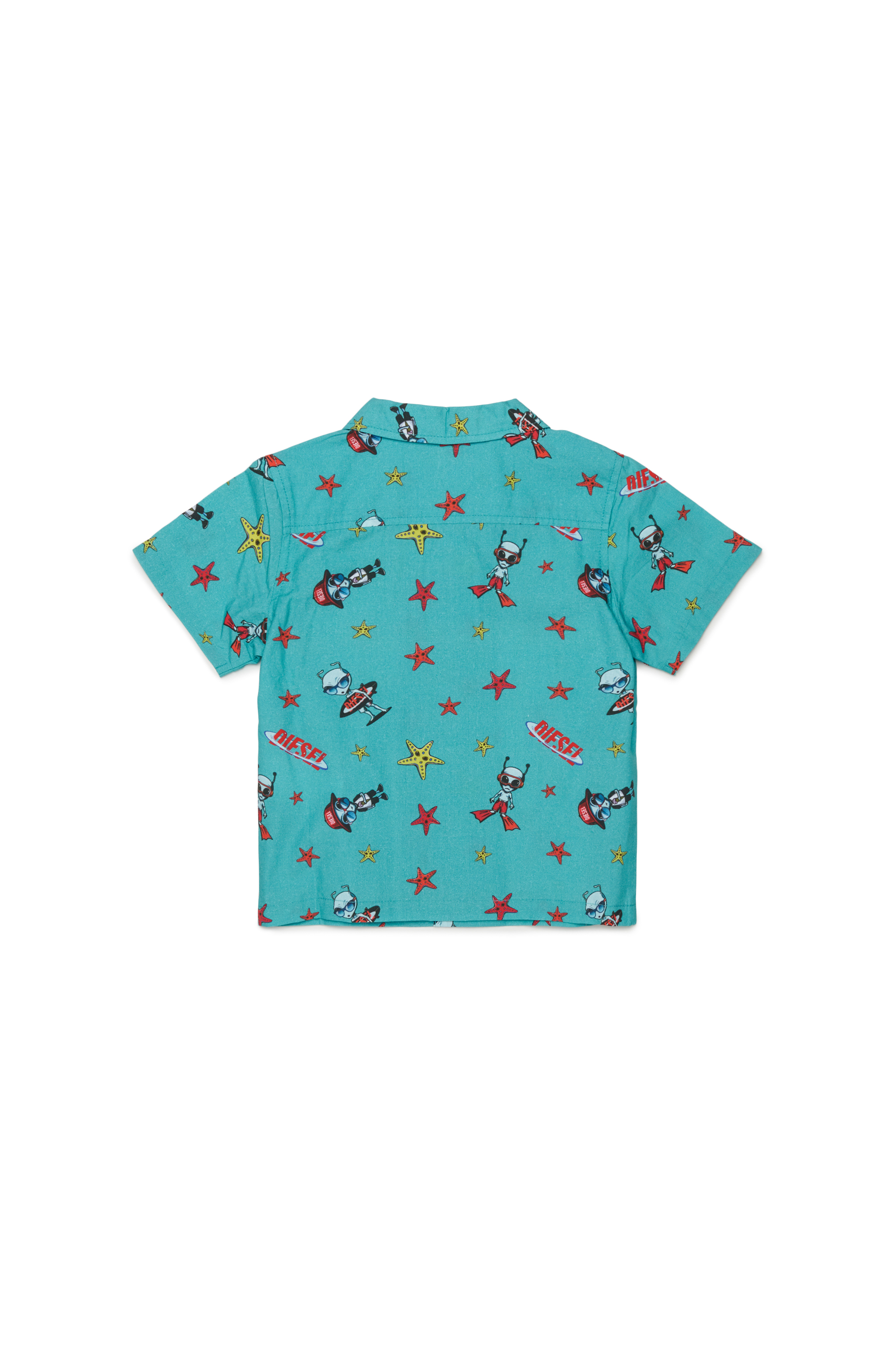 Diesel - MCALYB, Camicia di cotone con stampe all over Uomo in Verde - 2