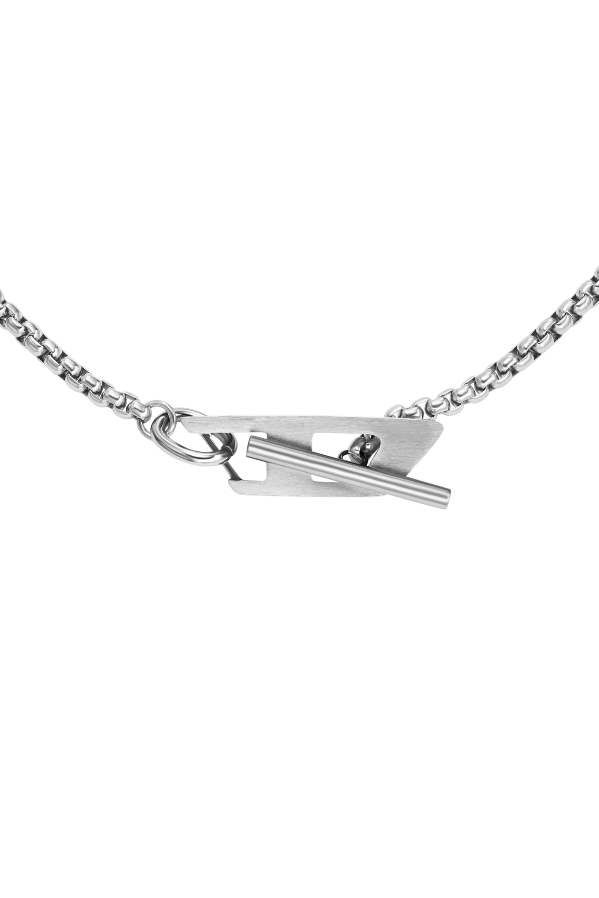 Diesel - DX1477, Collana a catena in acciaio inossidabile Unisex in Argento - 2