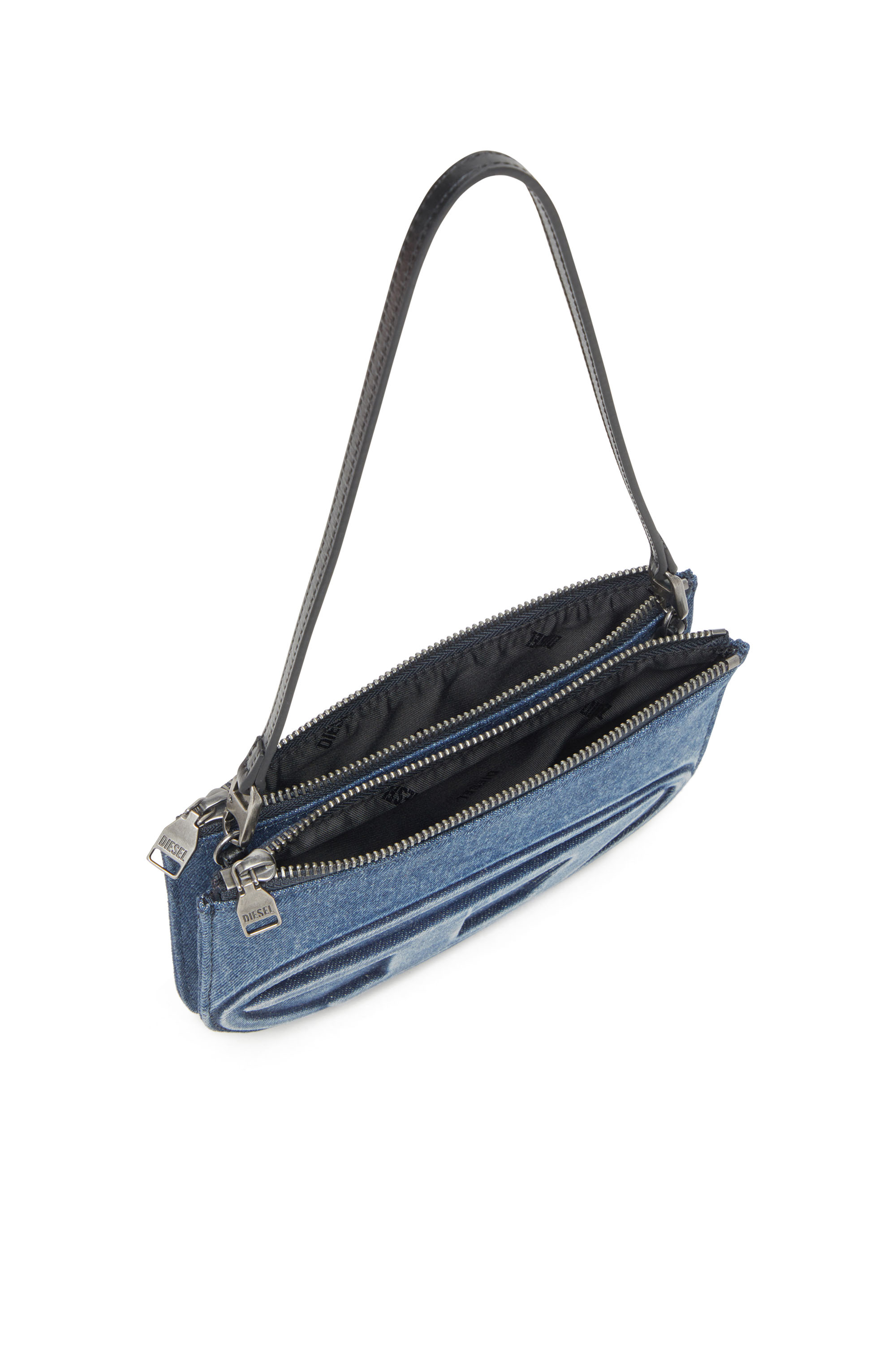 Diesel - 1DR TWIN, Borsa a due scomparti in denim solarizzato Donna in Blu - 3