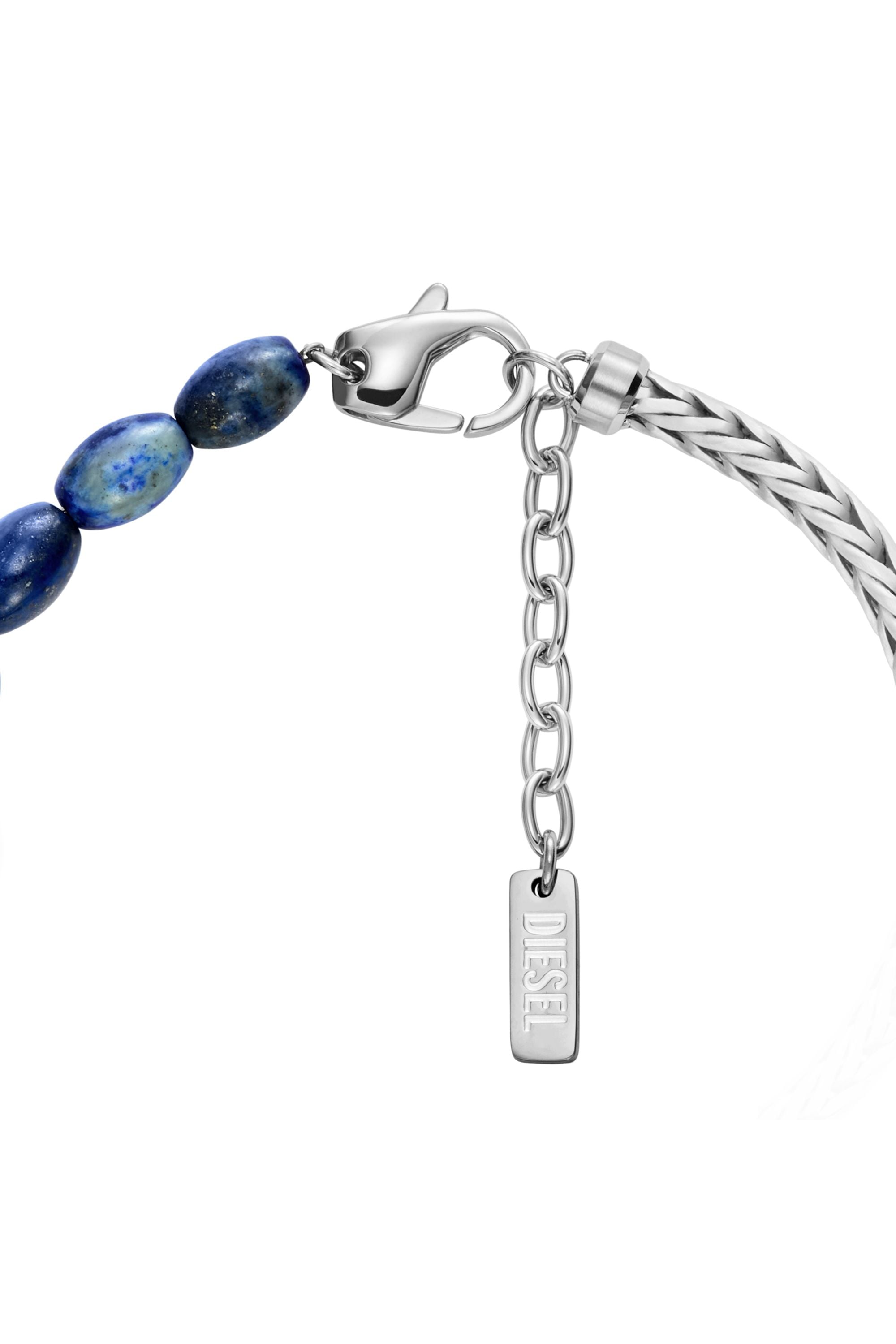 Diesel - DX1713040, Bracciale con perline in lapislazzuli Unisex in Argento - 2