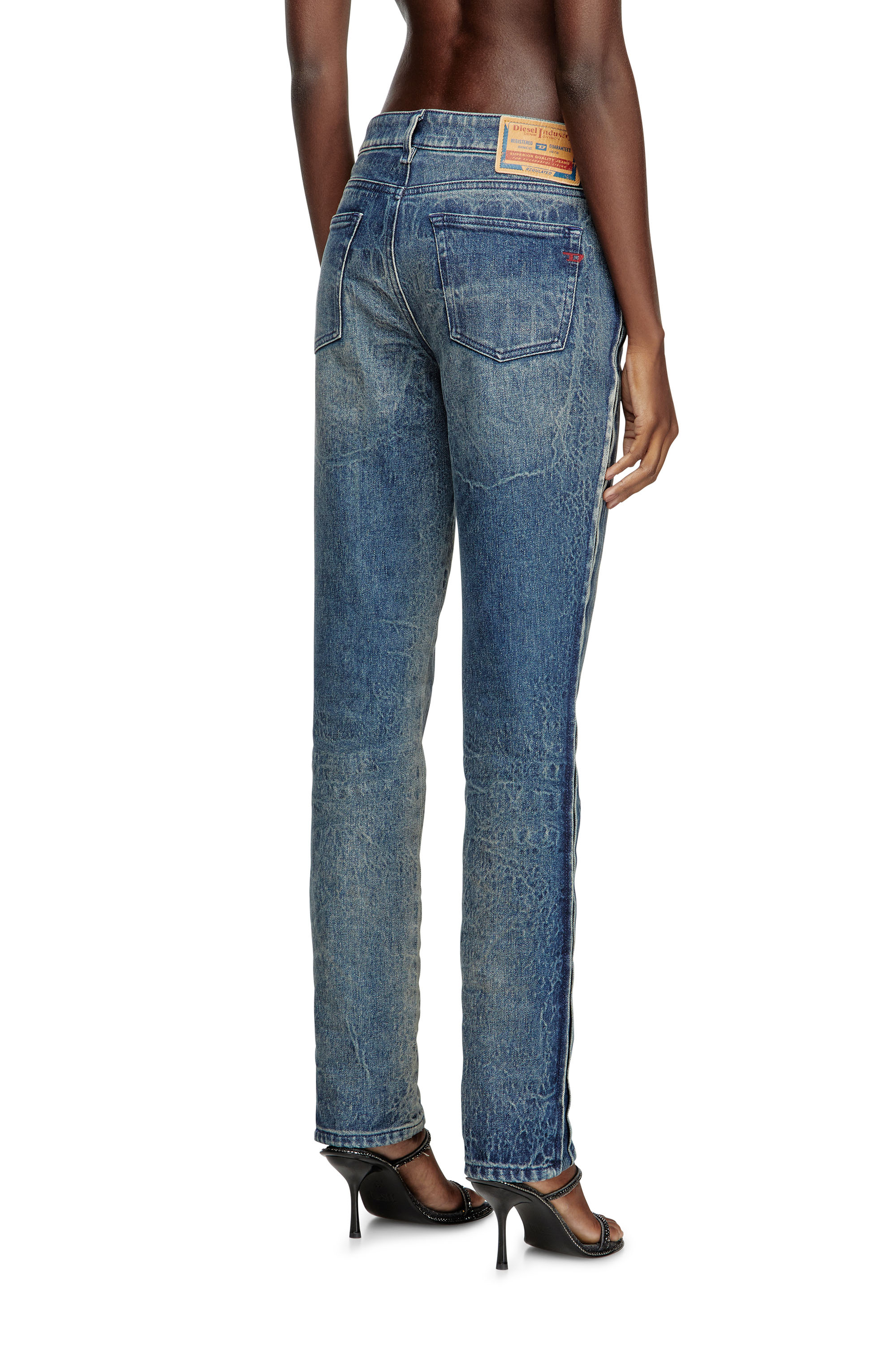 Diesel - Regular Jeans D-Noli 007BG Donna, Blu Scuro - Image 4