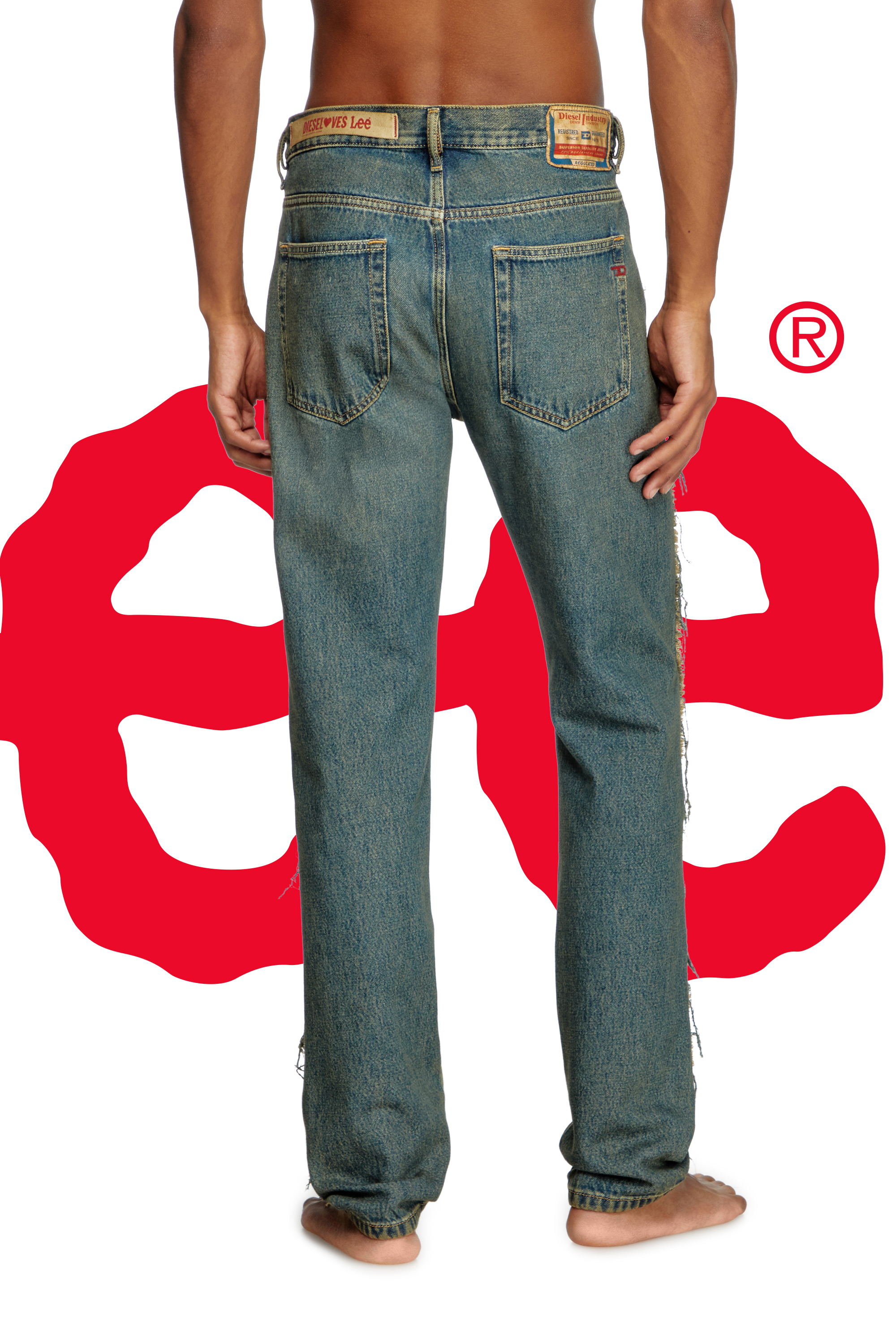 Diesel - Regular Jeans Dieseloves 04 09M98 Uomo, Blu Scuro - Image 6