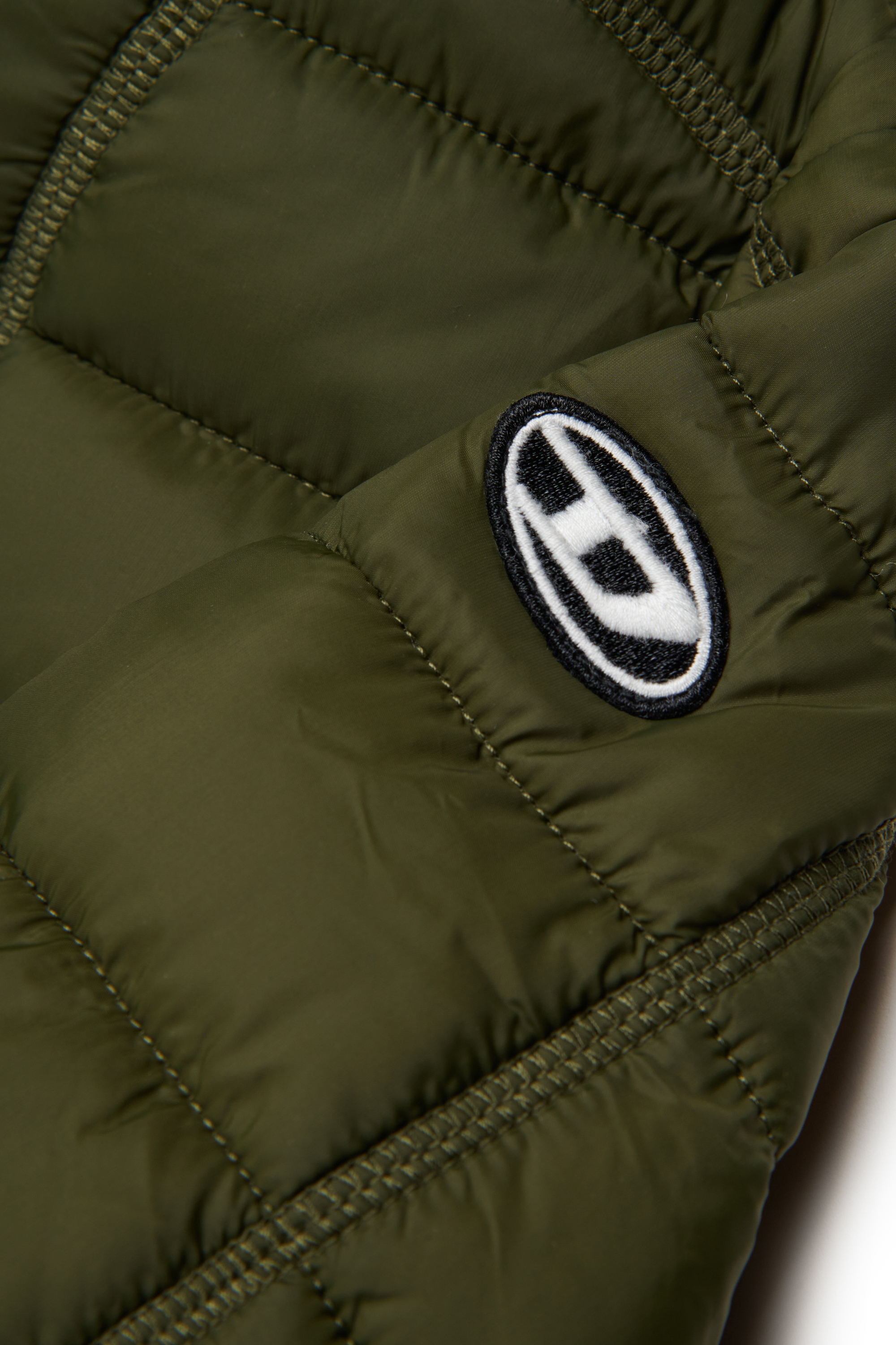 Diesel - JWSTONE, Giacca in nylon con cappuccio Unisex in Verde - 4