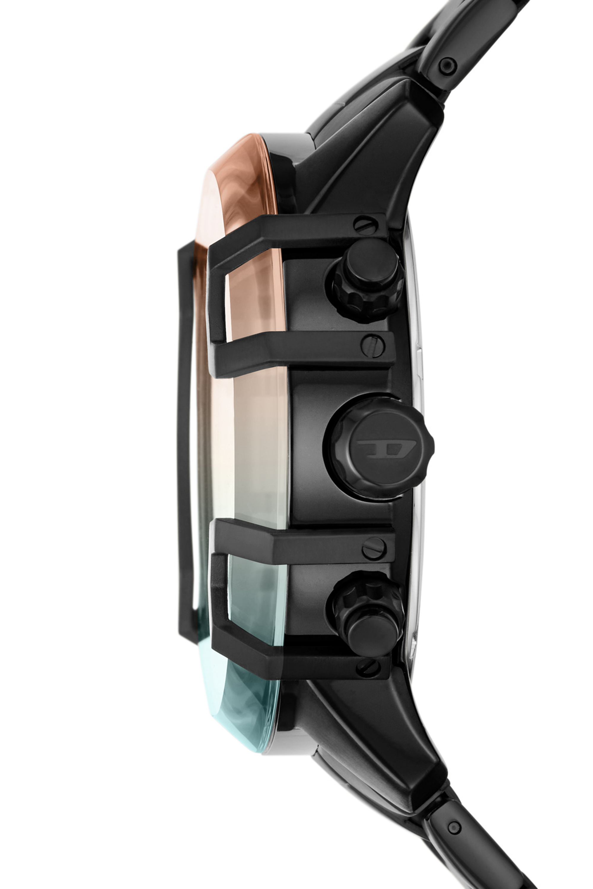 Diesel - DZ4605, Cronografo Griffed con cinturino in acciaio inossidabile nero Unisex in Nero - 3