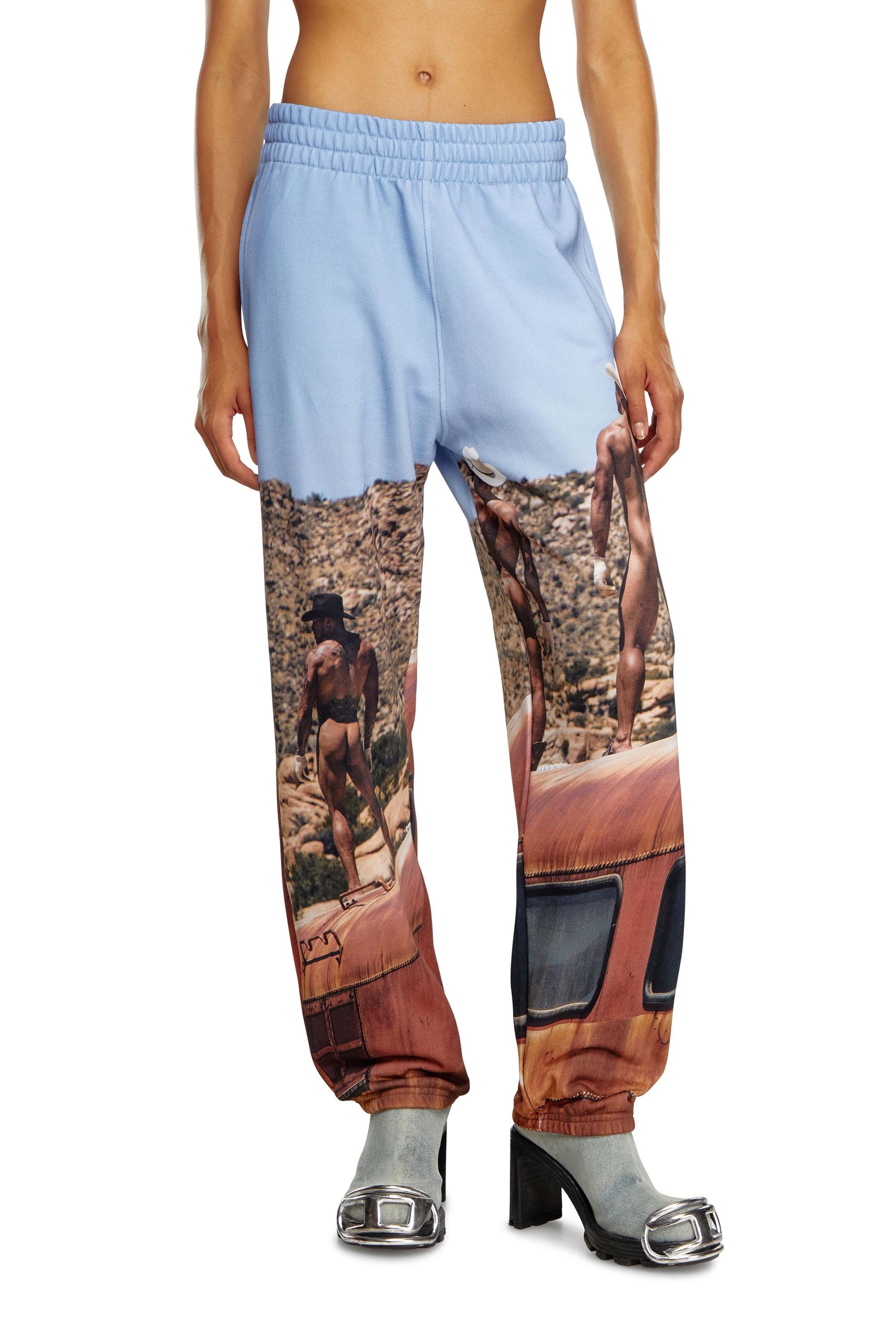 Diesel - PR-P-MARKY-HVB, Pantaloni tuta con stampa all-over Unisex in Blu - 3