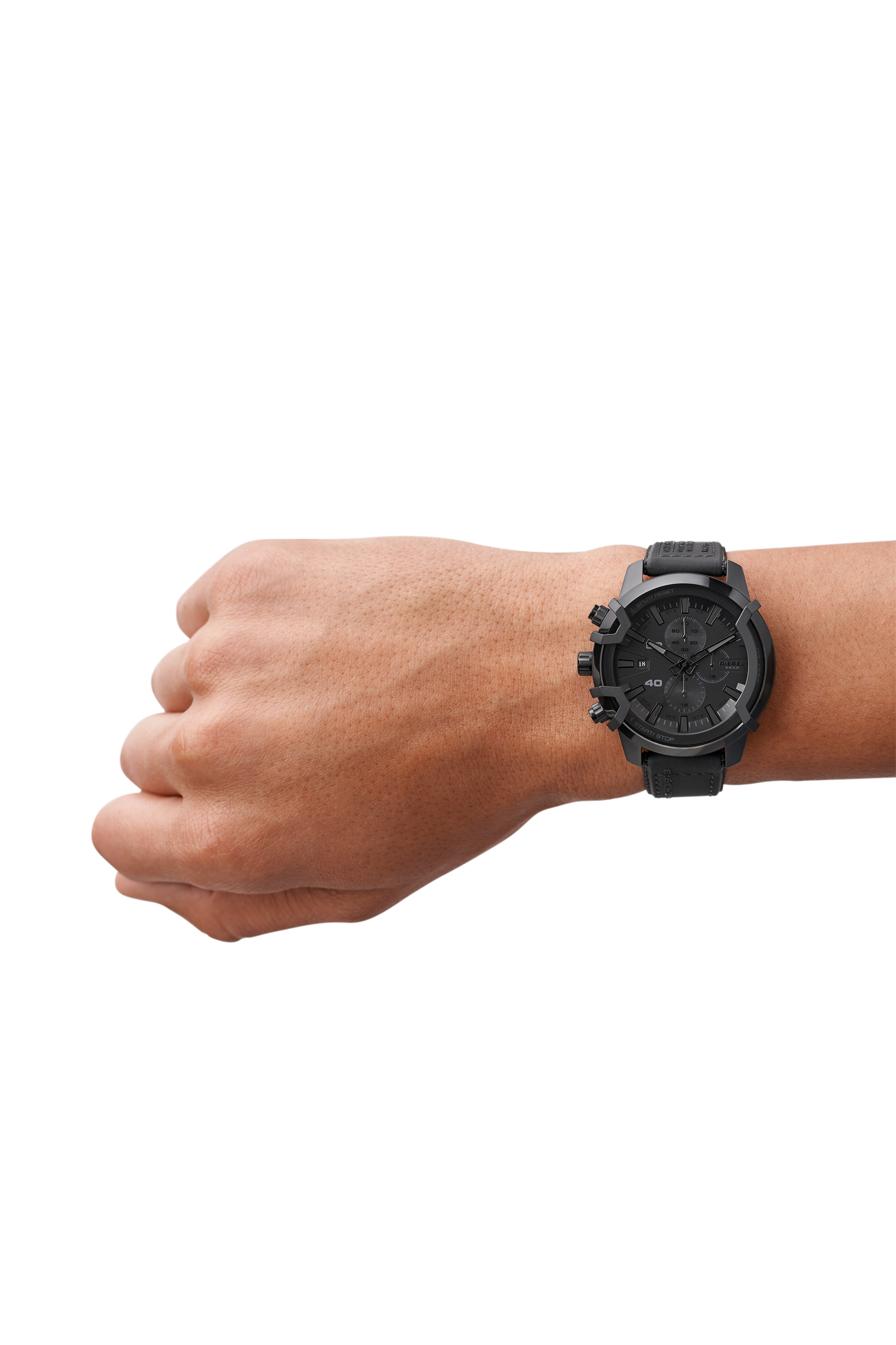 Diesel - DZ4556, Cronografo Griffed con cinturino in tela nero Uomo in Nero - 4