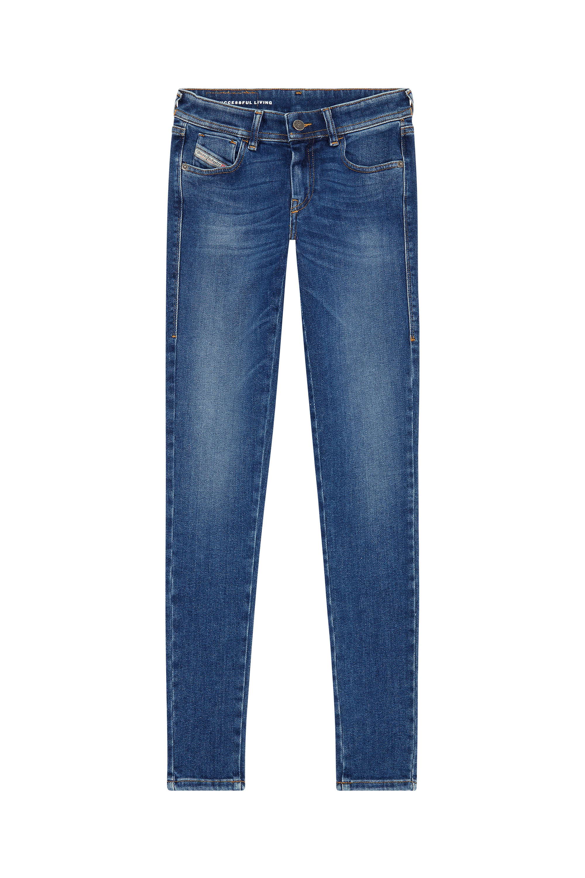 Diesel - Super skinny Jeans 2018 Slandy-Low 09F86, Blu medio - Image 5