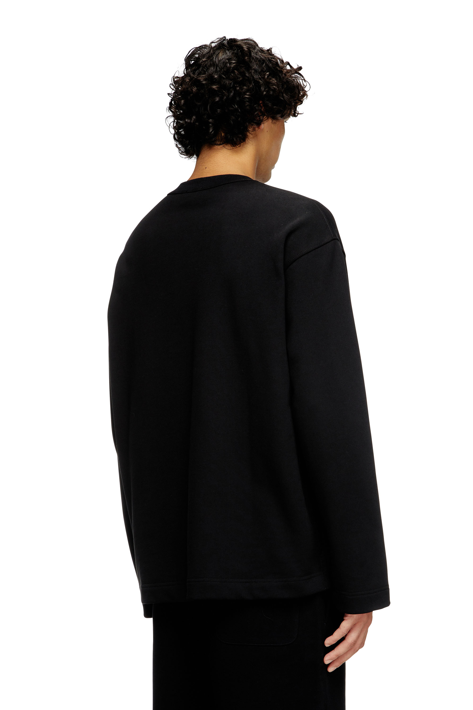 Diesel - S-MACSIS-OD, Felpa con logo metallizzato Uomo in Nero - 4