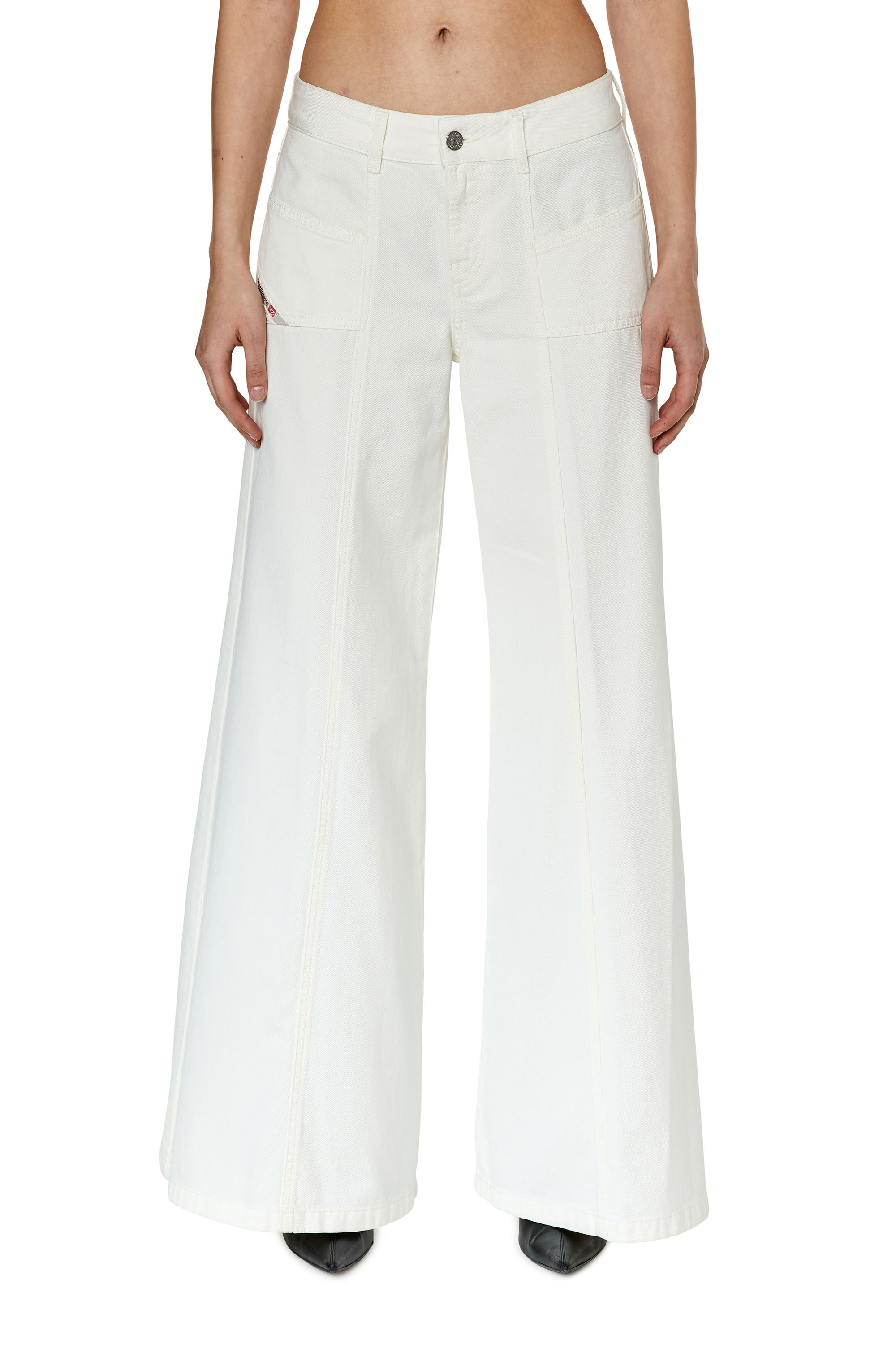 Diesel - Bootcut and Flare Jeans D-Akii 068JQ, Bianco - Image 1