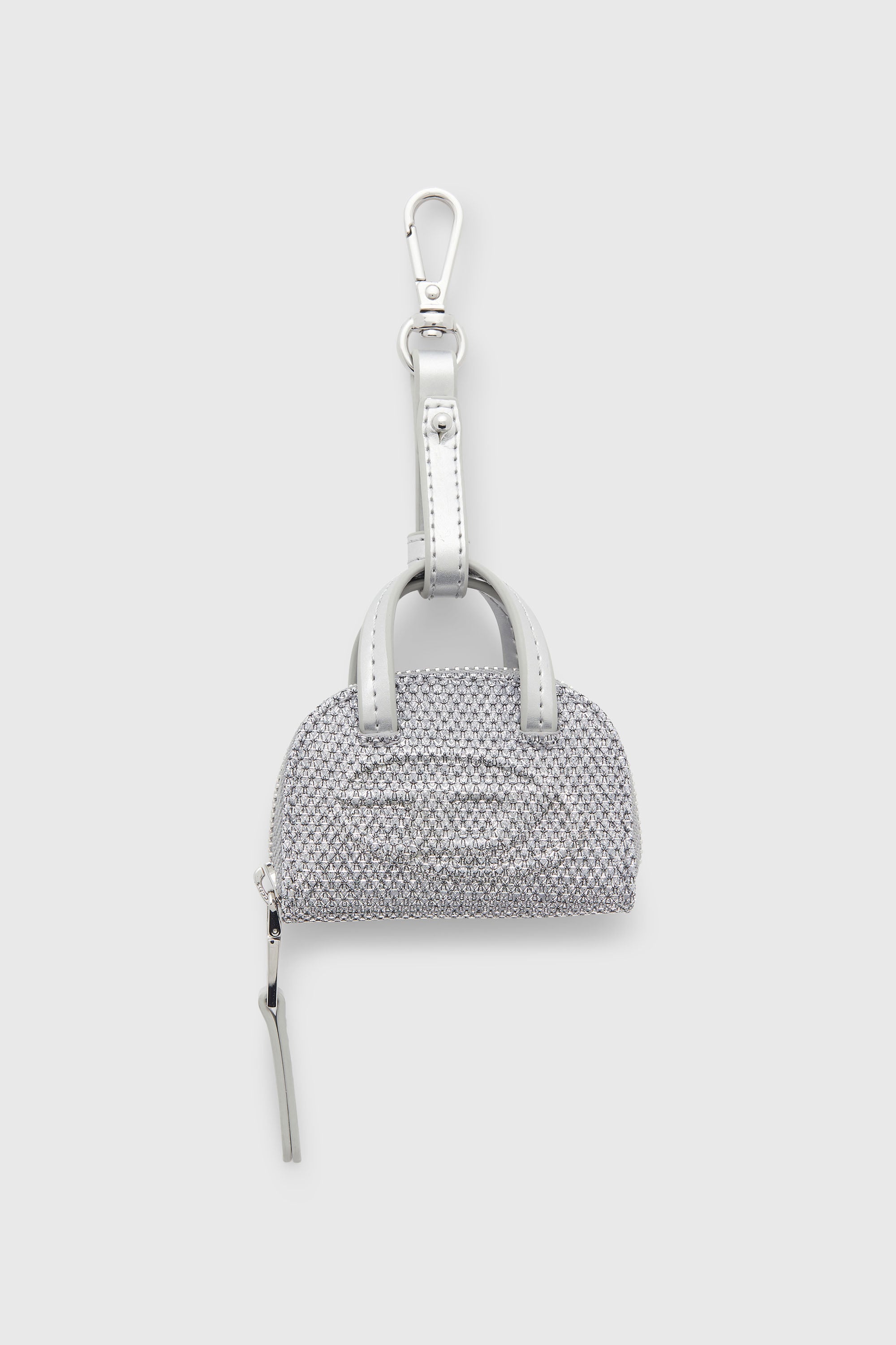 Diesel - 1DR DOME CHARMS, Woman's 1DR Dome - Charm in Lurex fabric in Silver - 1