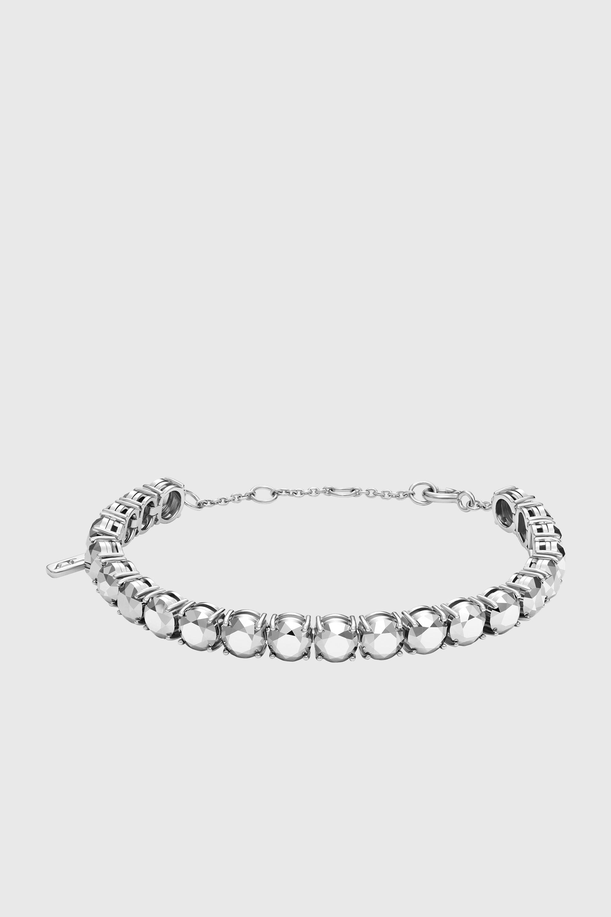 Diesel - DL1354040 STERLING SILVER JEWEL, Bracciale taglio diamante in argento sterling Unisex in Argento - 1
