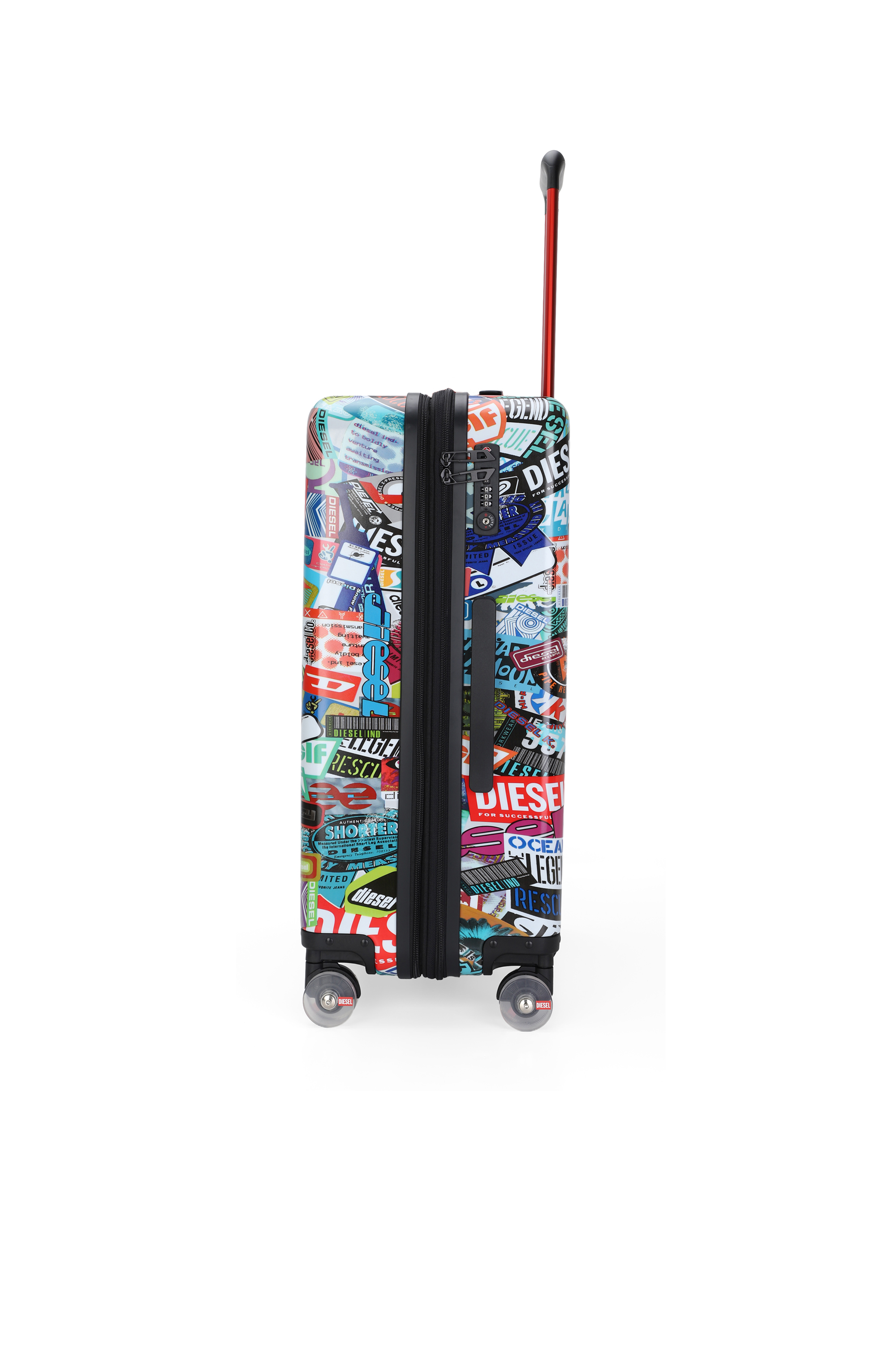 Diesel - DIESEL PC PRINTED TROLLEY-STICKERS- DSL0, Valigia stile sticker taglia M Unisex in Multicolor - 4