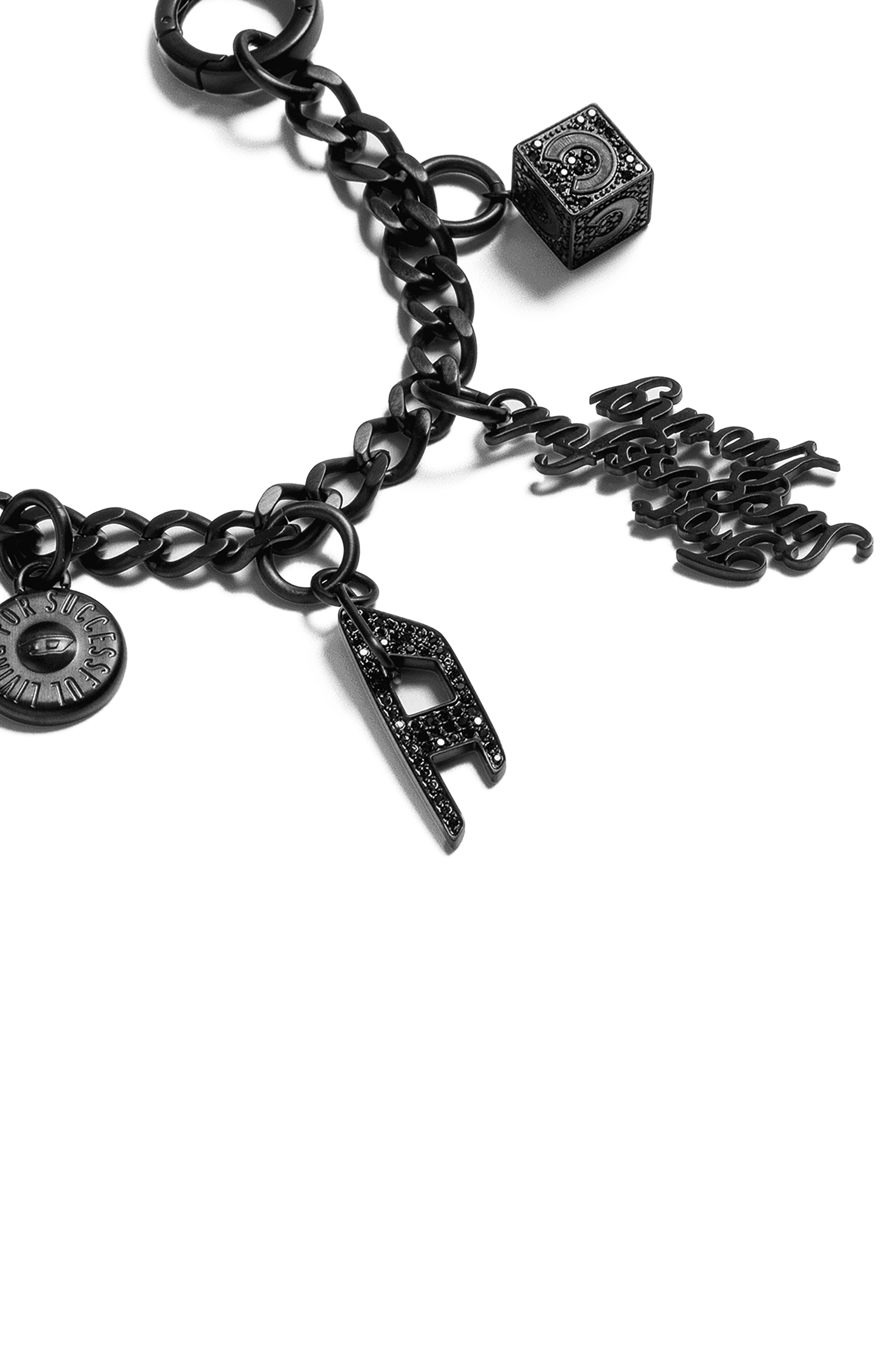 Diesel - 60374 CASETIFY  CHARMS CHAIN, Catena Argento Unisex in Nero - 2