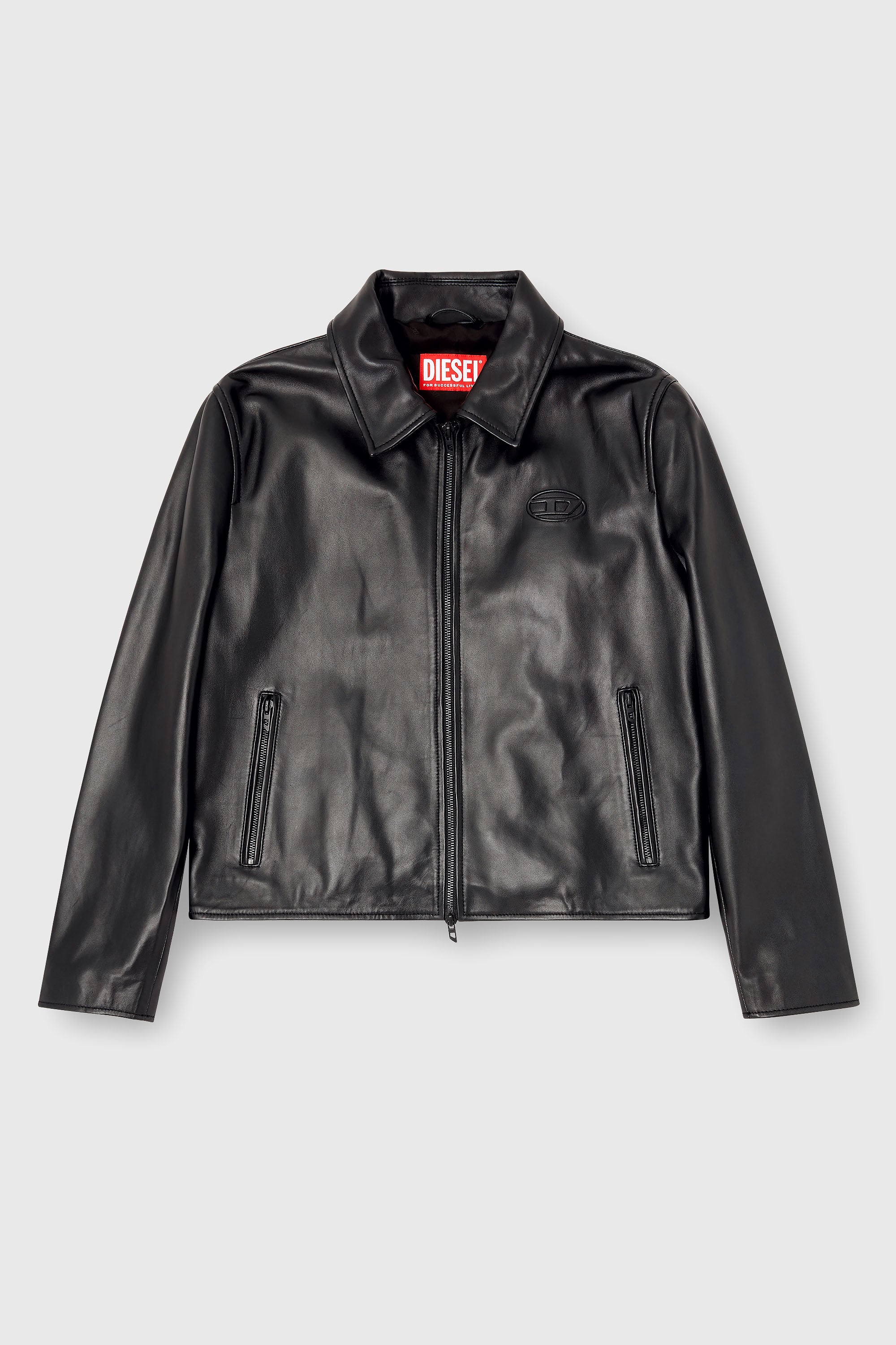 Diesel - L-AMAR-FEM-S2, Giacca coach in pelle Donna in Nero - 2