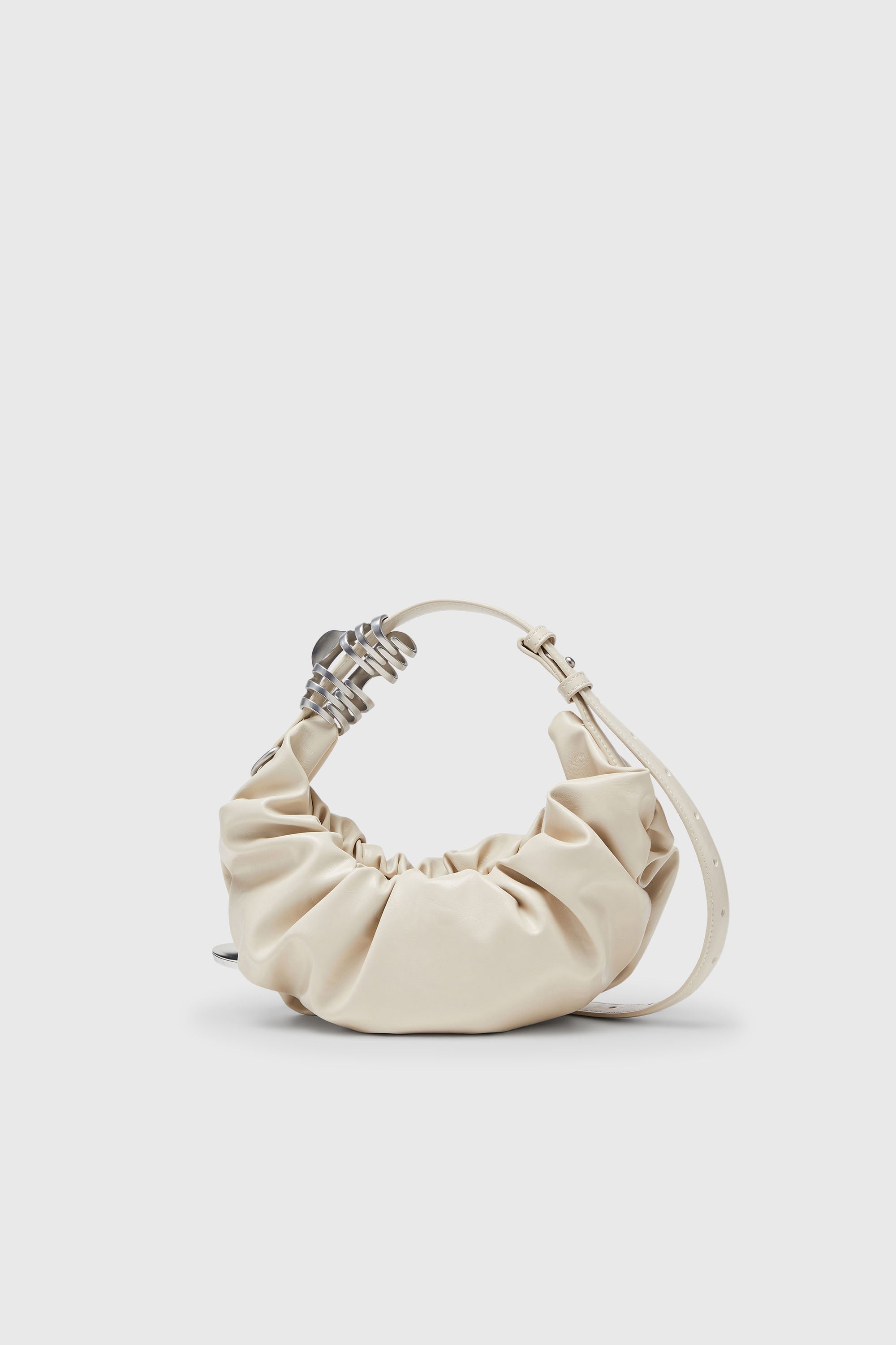 Diesel - GRAB-D HOBO S, Grab-D-Borsa hobo piccola arricciata Donna in Bianco - 2