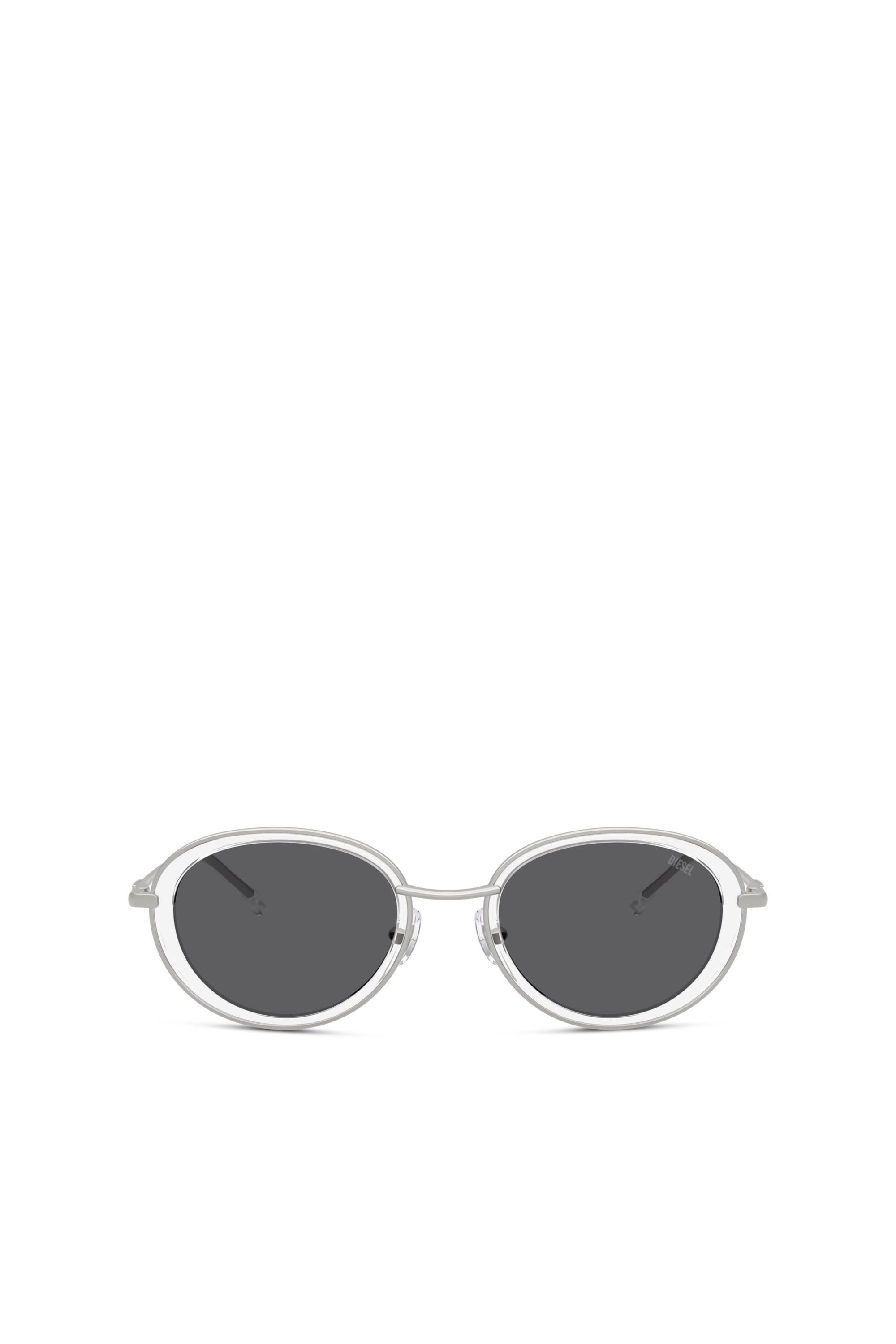 Diesel - 0DL1018, Occhiali da sole ovali Unisex in Bianco - 2