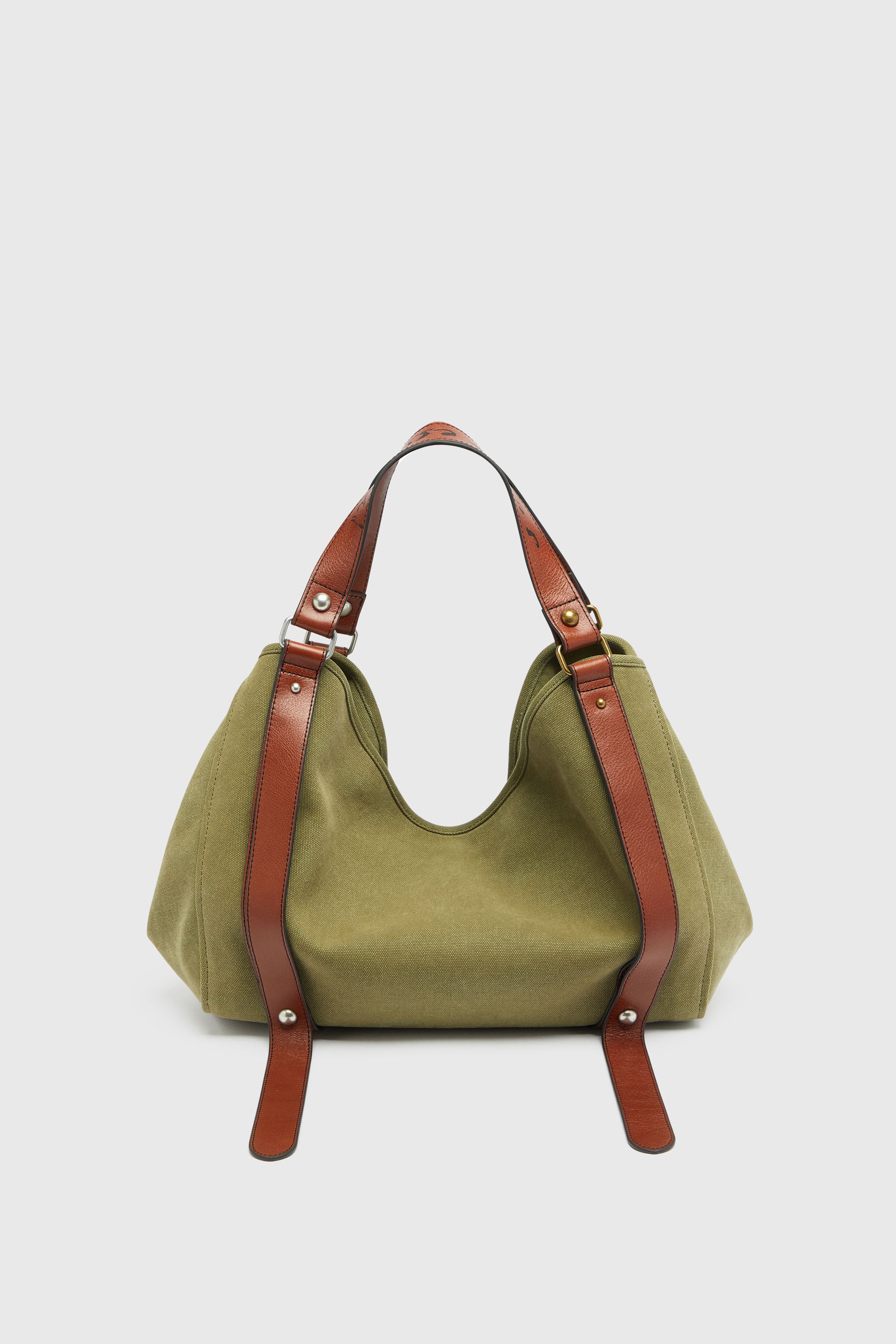 Diesel - D-ONE TOPHANDLE M, D-One-Borsa media a mano in tela effetto distressed Unisex in Verde - 2