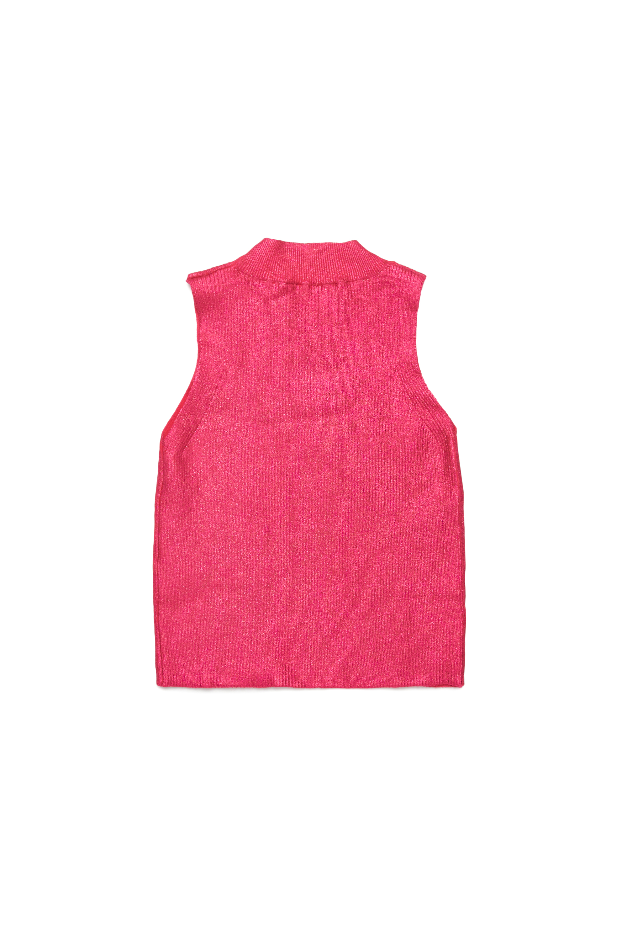 Diesel - KMONERVAXTOP, Tank top in maglia a coste metallizzata Donna in Rosa - 2