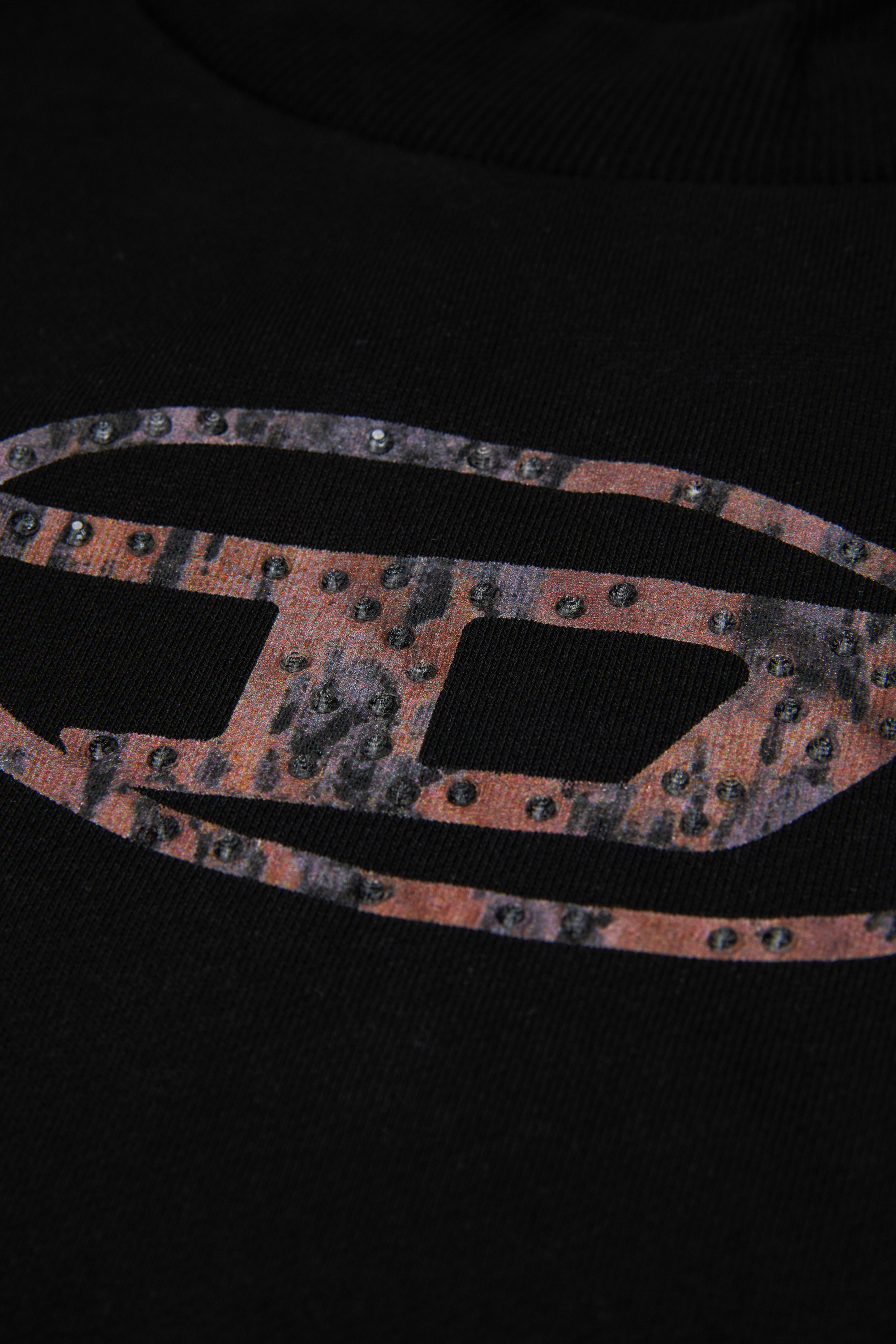 Diesel - SDOLSY, Felpa in cotone con logo frontale Donna in Nero - 4