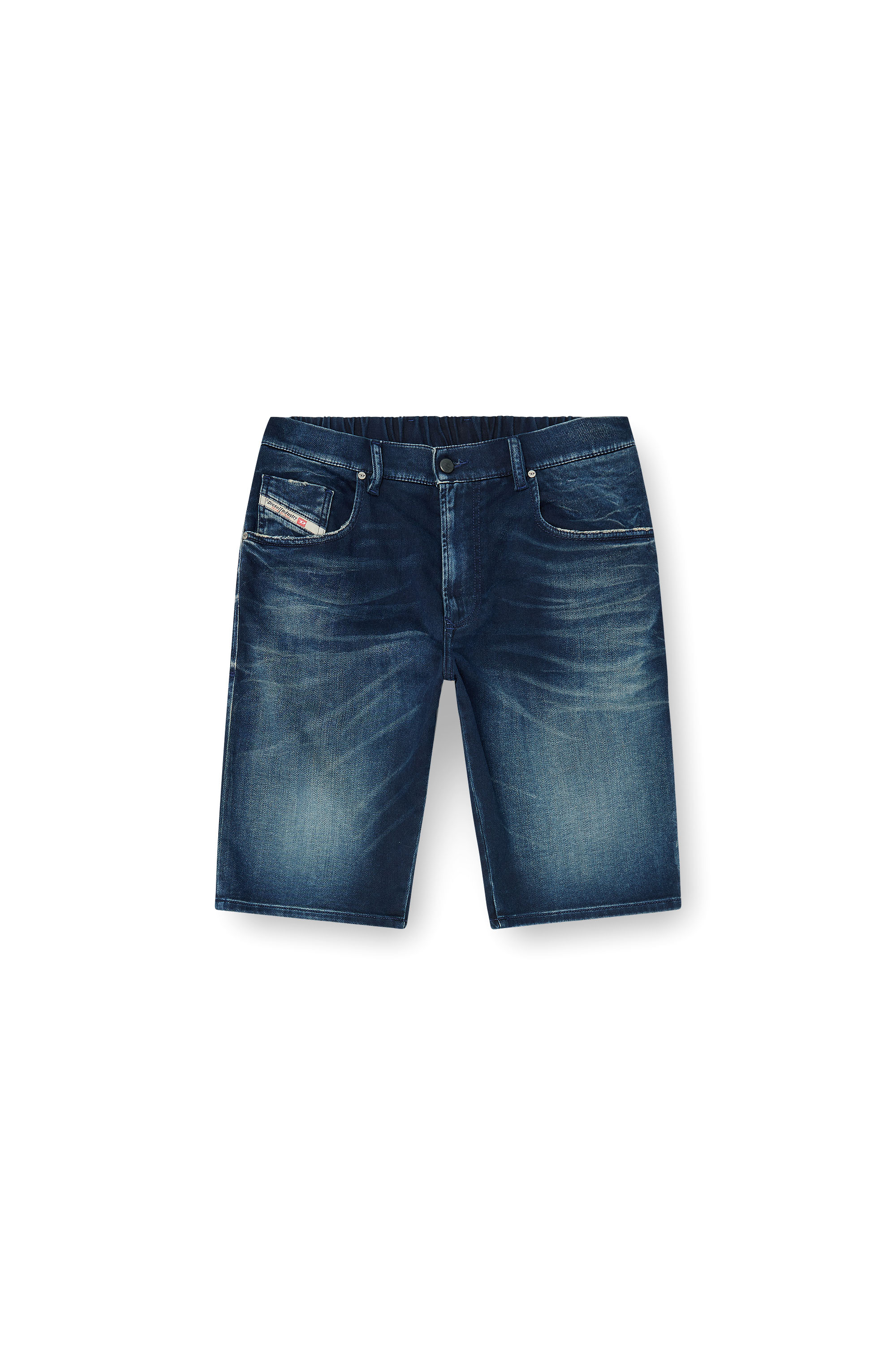 Diesel - 2033 D-KROOLEY-SHORT-BW JOGG, Chino shorts in JoggJeans sfumato Uomo in Blu - 2