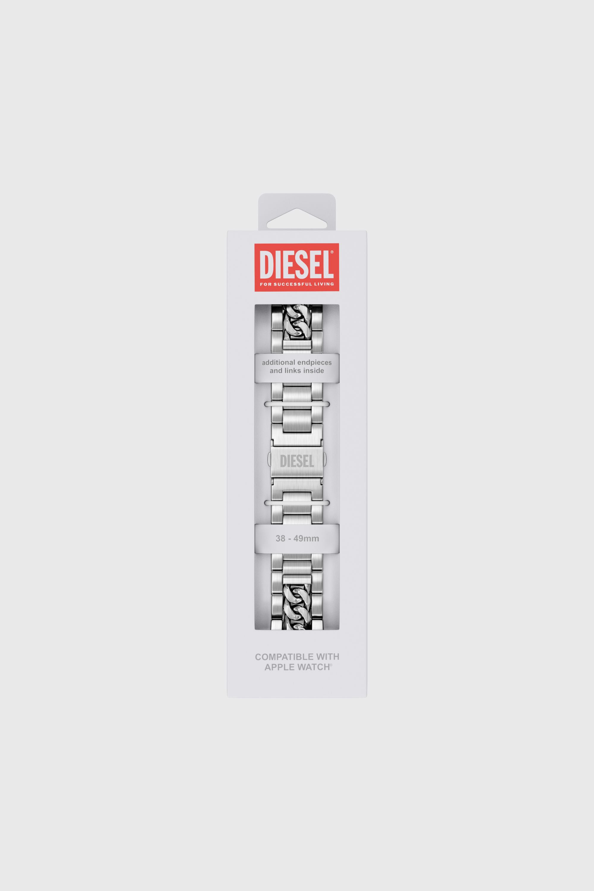 Diesel - DSS027 WATCH, Cinturino in acciaio inox per apple watch&reg;, 38-49mm Uomo in Argento - 2