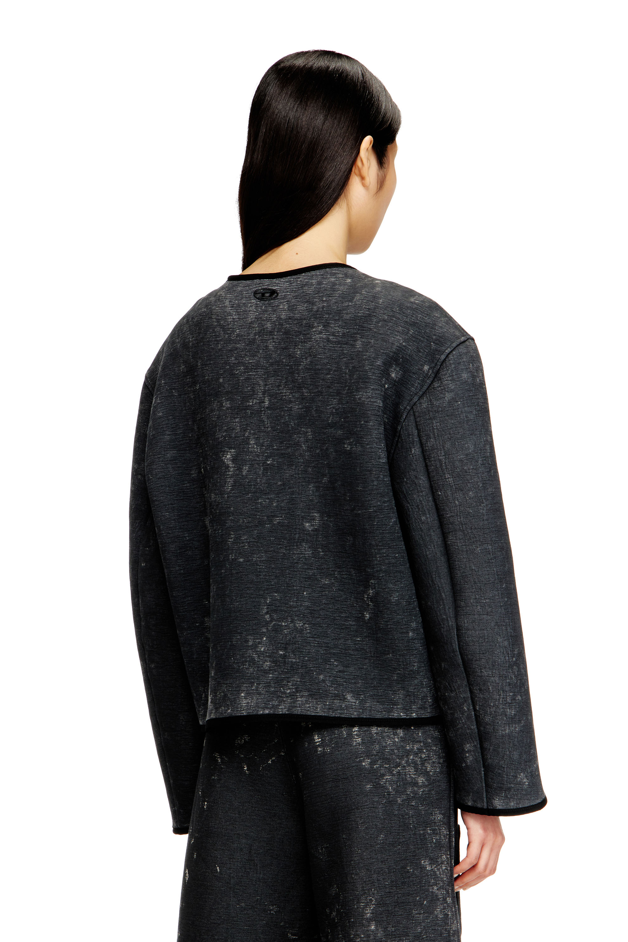 Diesel - G-TES, Giacca in scuba effetto marmorizzato con tasche Donna in ToBeDefined - 4