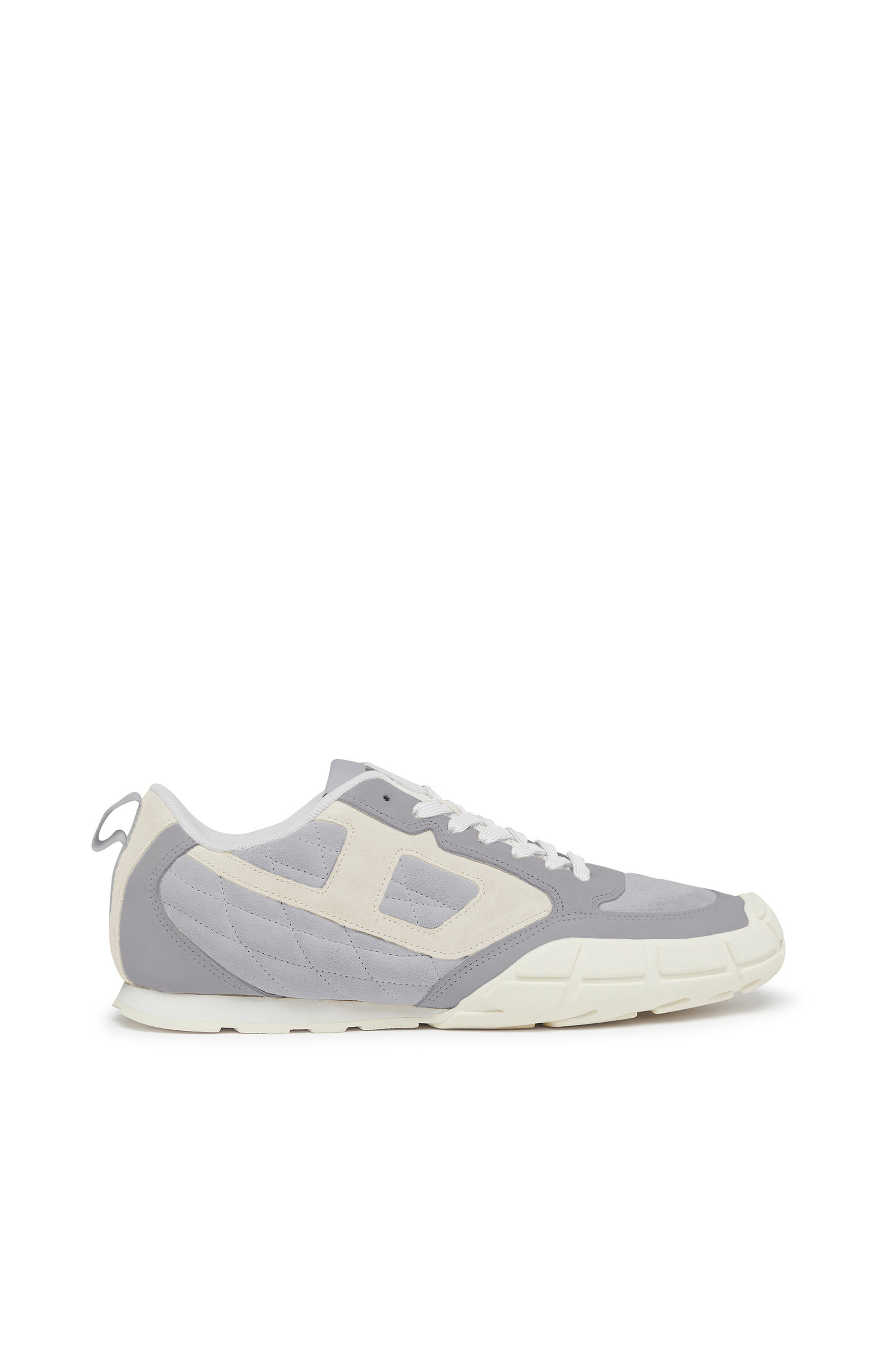 Diesel - S-PAGODHA LOW, S-Pagodha-Sneaker in suede trapuntato Uomo in Grigio - 1