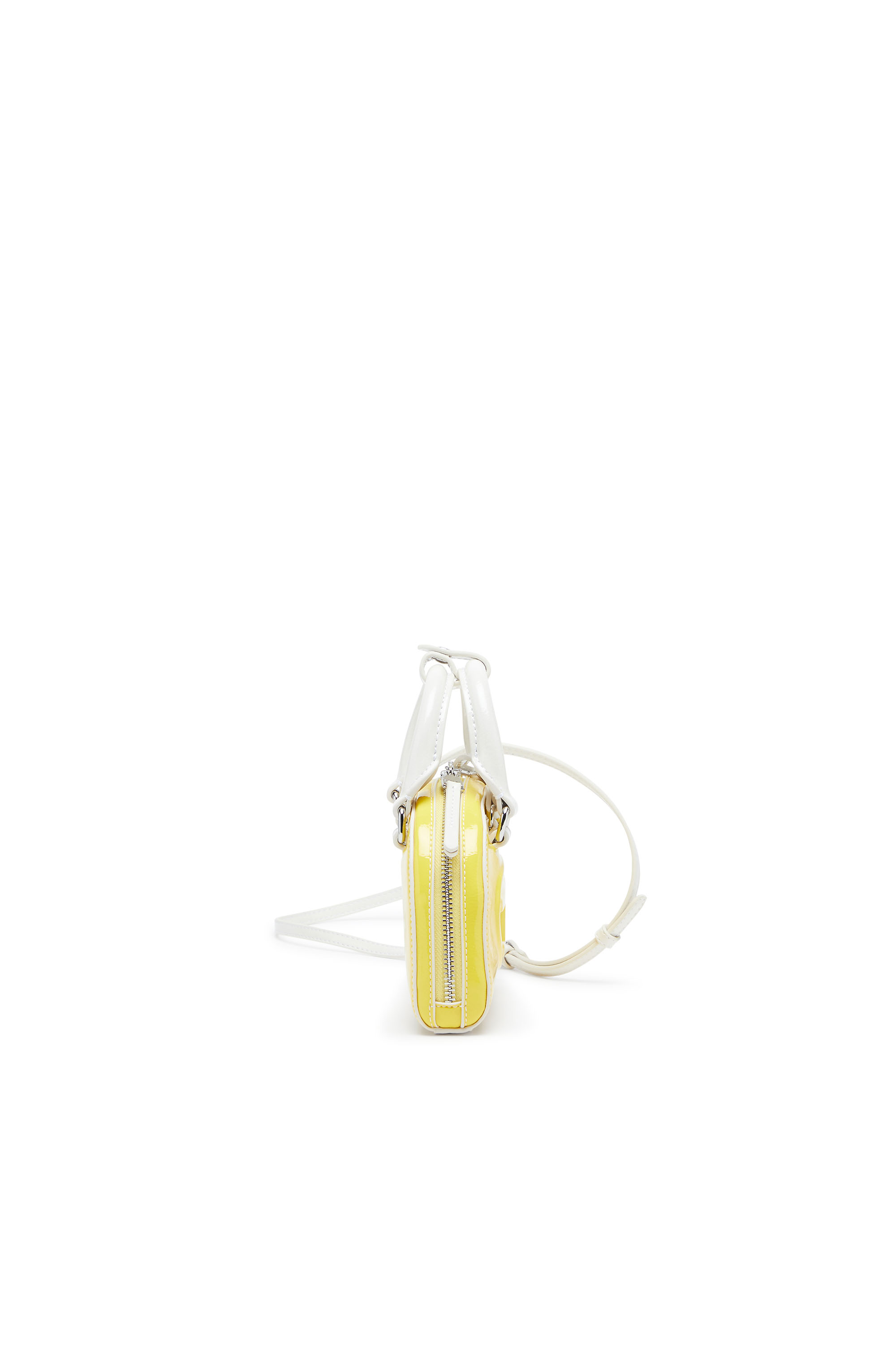 Diesel - 1DR DOME CROSSBODY XS, 1DR Dome-Borsa bowling slim effetto naplak Donna in Giallo - 5