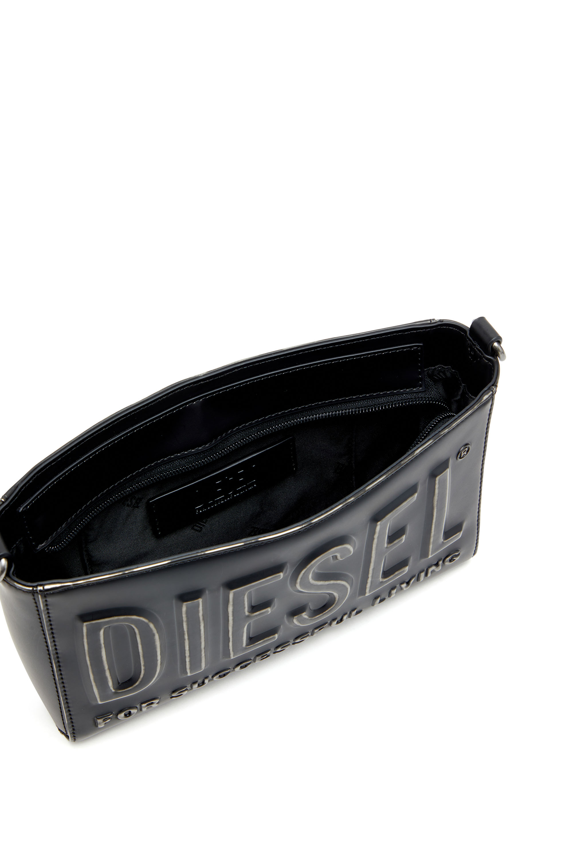 Diesel - DSL 3D CAMERA BAG X, Dsl 3D-Camera bag in PU spazzolato Uomo in Nero - 4